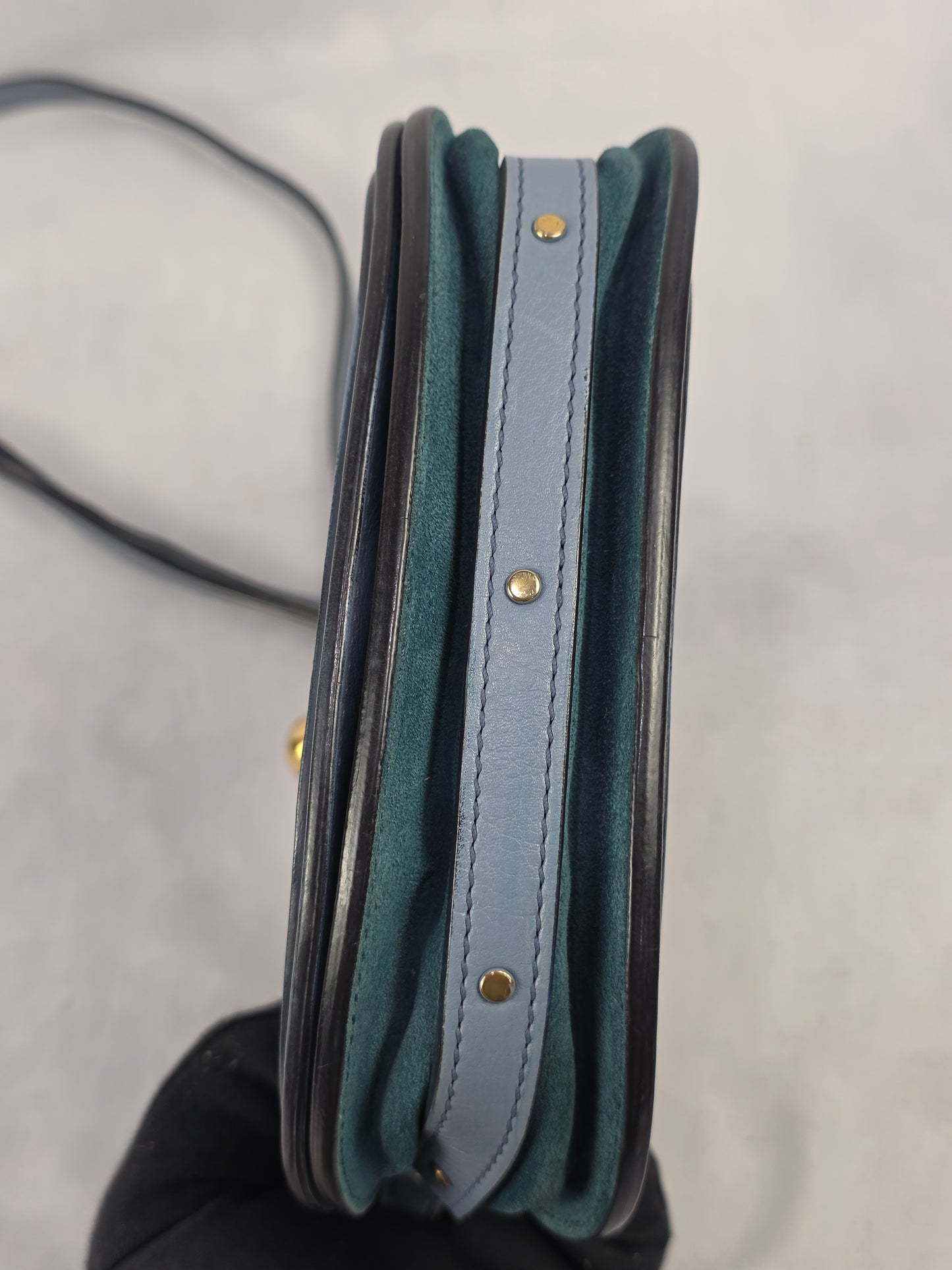 Chloé Small Nile Bracelet Leather and Suede Crossbody Bag