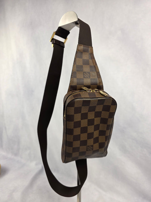 Louis Vuitton Vintage Damier Ebene Geronimos Body Bag (CA0074)