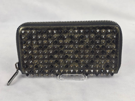 Christian Louboutin Panettone Spiked Leather Zip-Around Wallet