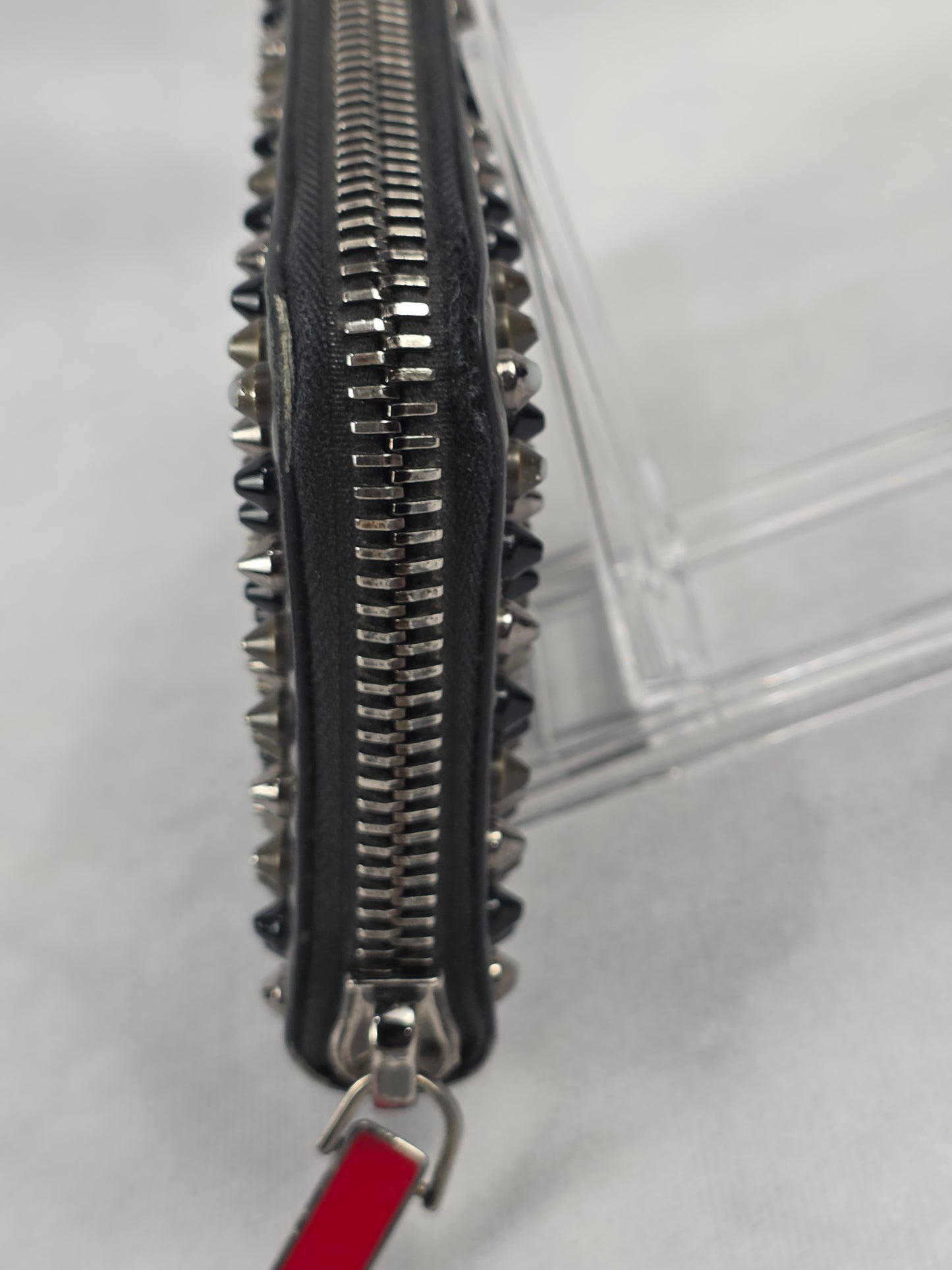 Christian Louboutin Panettone Spiked Leather Zip-Around Wallet