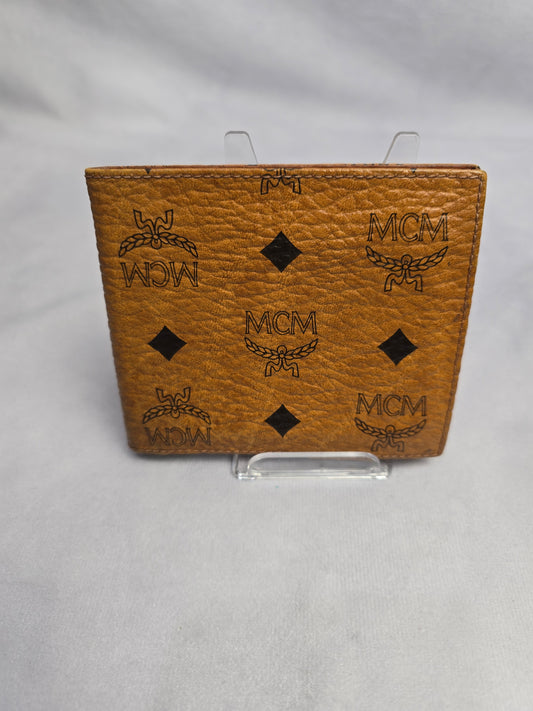 MCM Visetos Cognac Men's Bifold Wallet