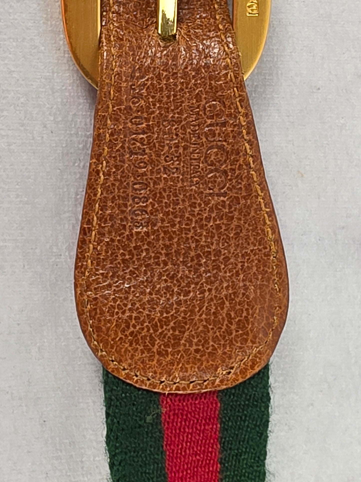 Vintage Gucci Signature Web Stripe Canvas & Leather Belt, 80cm/32"