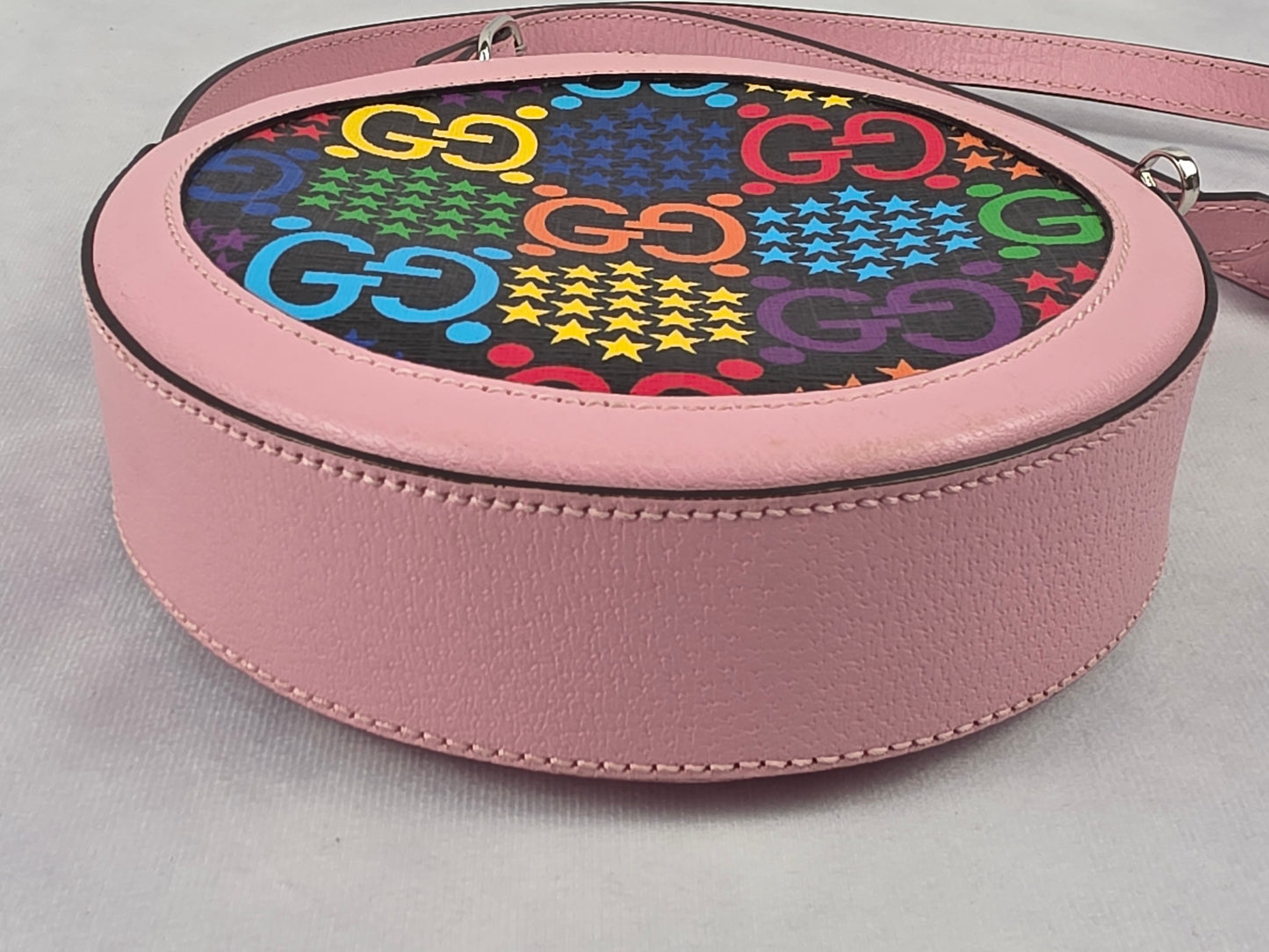Gucci GG Psychedelic Supreme Round Pink Shoulder Bag