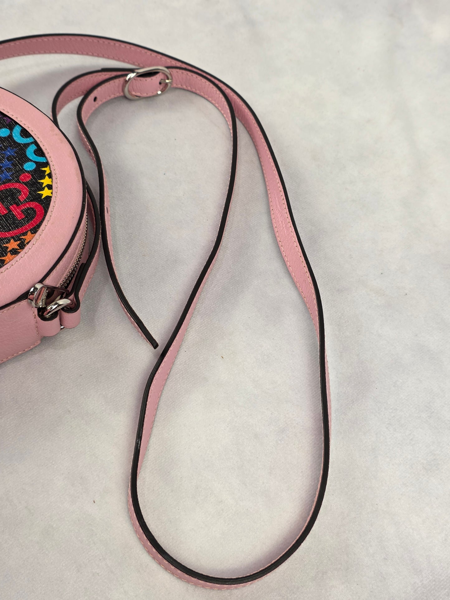 Gucci GG Psychedelic Supreme Round Pink Shoulder Bag