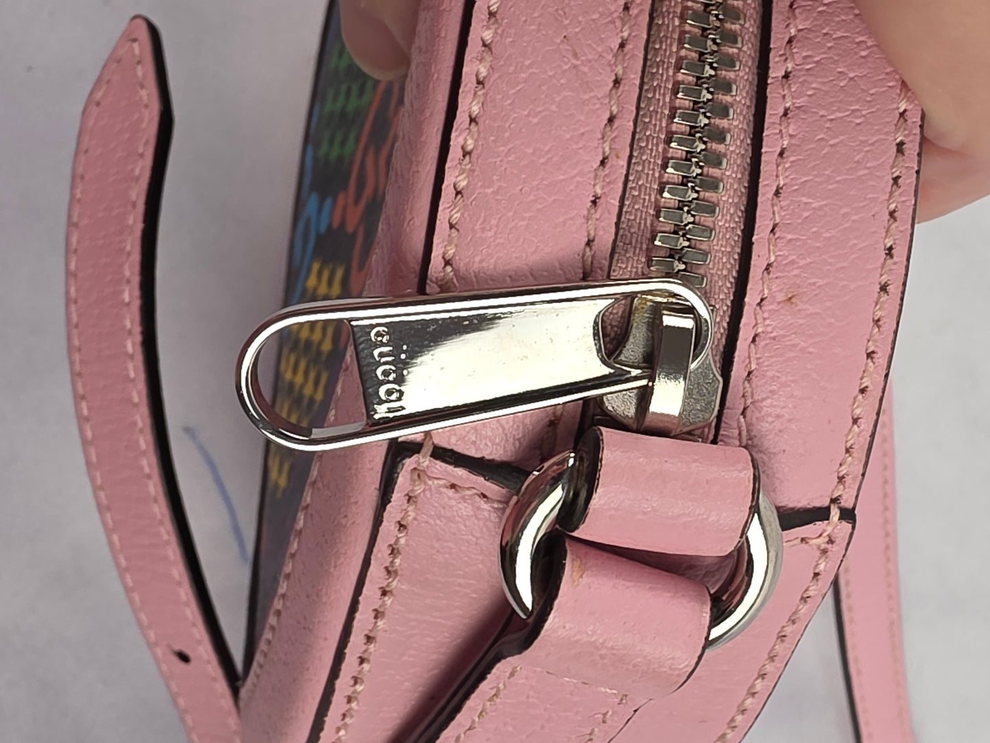 Gucci GG Psychedelic Supreme Round Pink Shoulder Bag