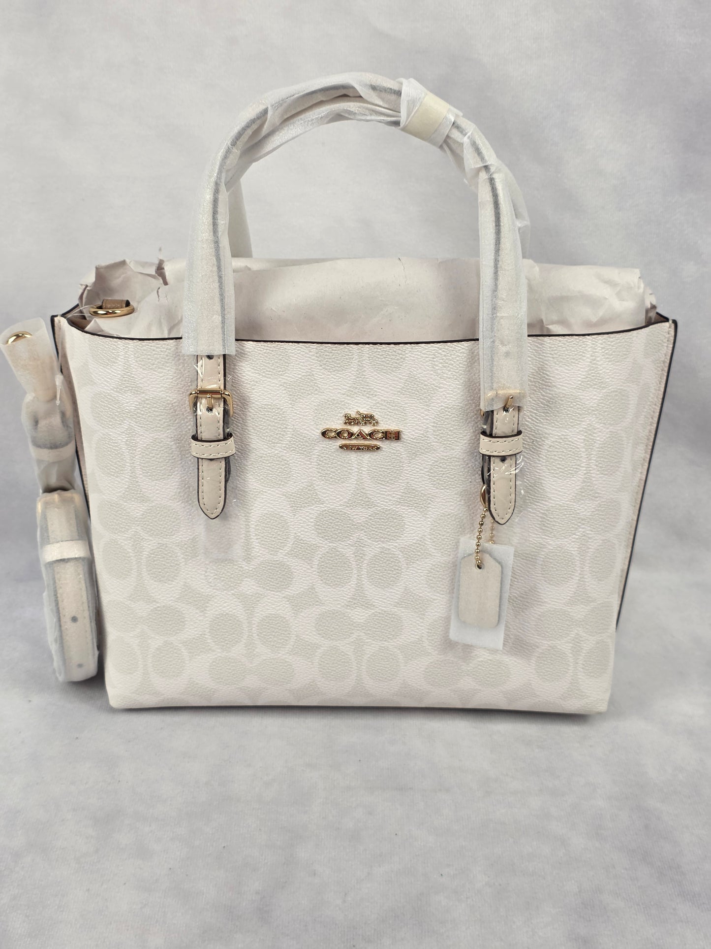Coach Mollie Tote 25 with shoulder/crossbody strap in Signature Canvas