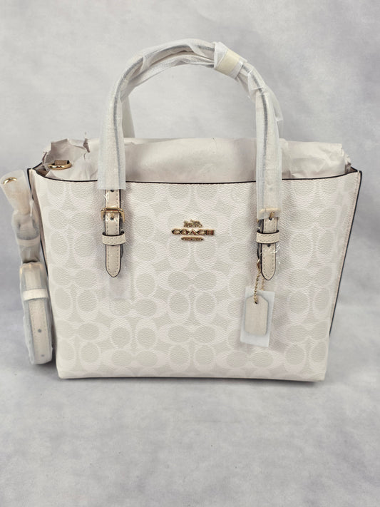 Coach Mollie Tote 25 with shoulder/crossbody strap in Signature Canvas