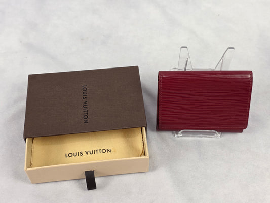 Louis Vuitton Castilian Red Epi Leather Business Card Holder