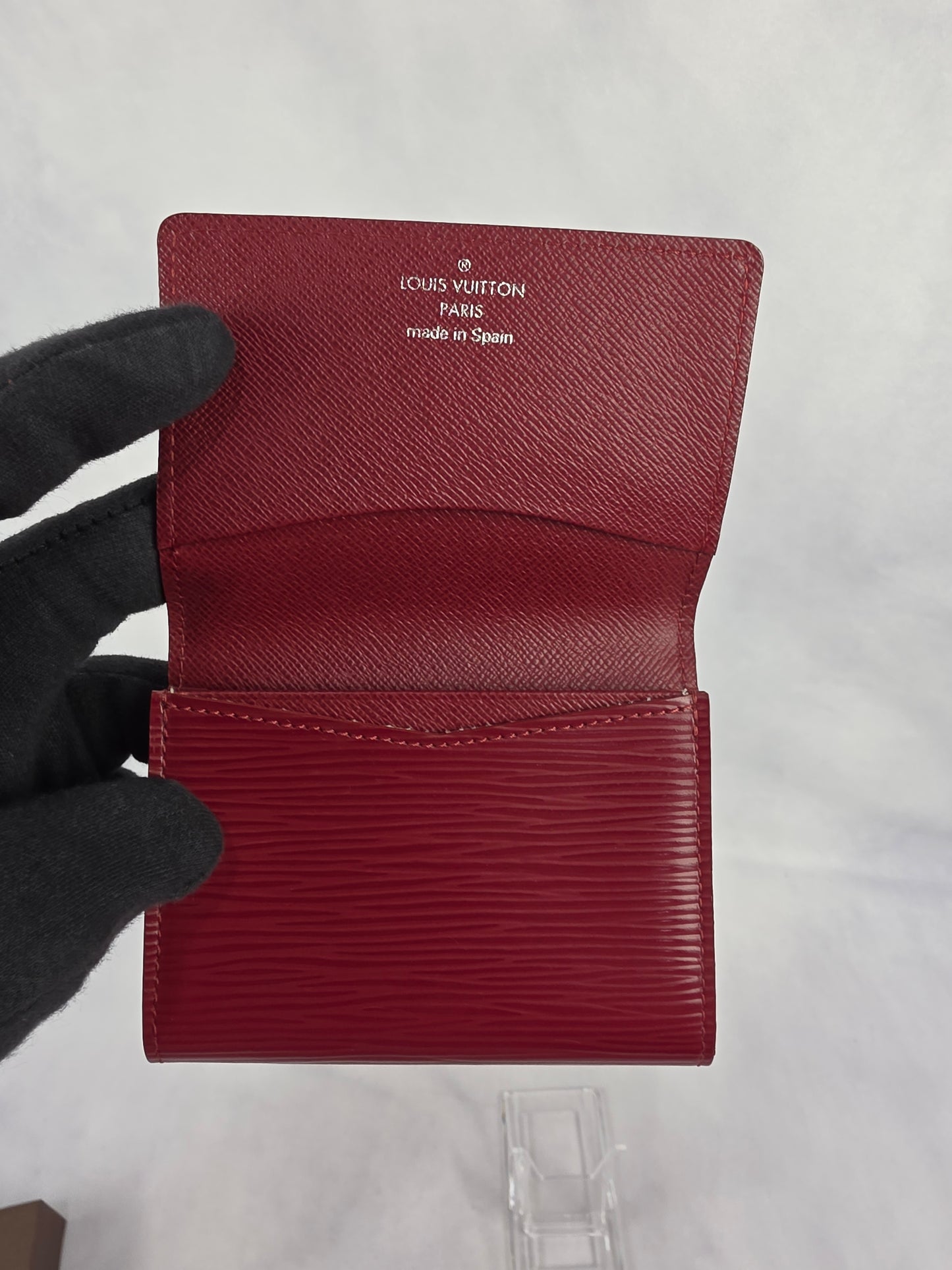 Louis Vuitton Castilian Red Epi Leather Business Card Holder