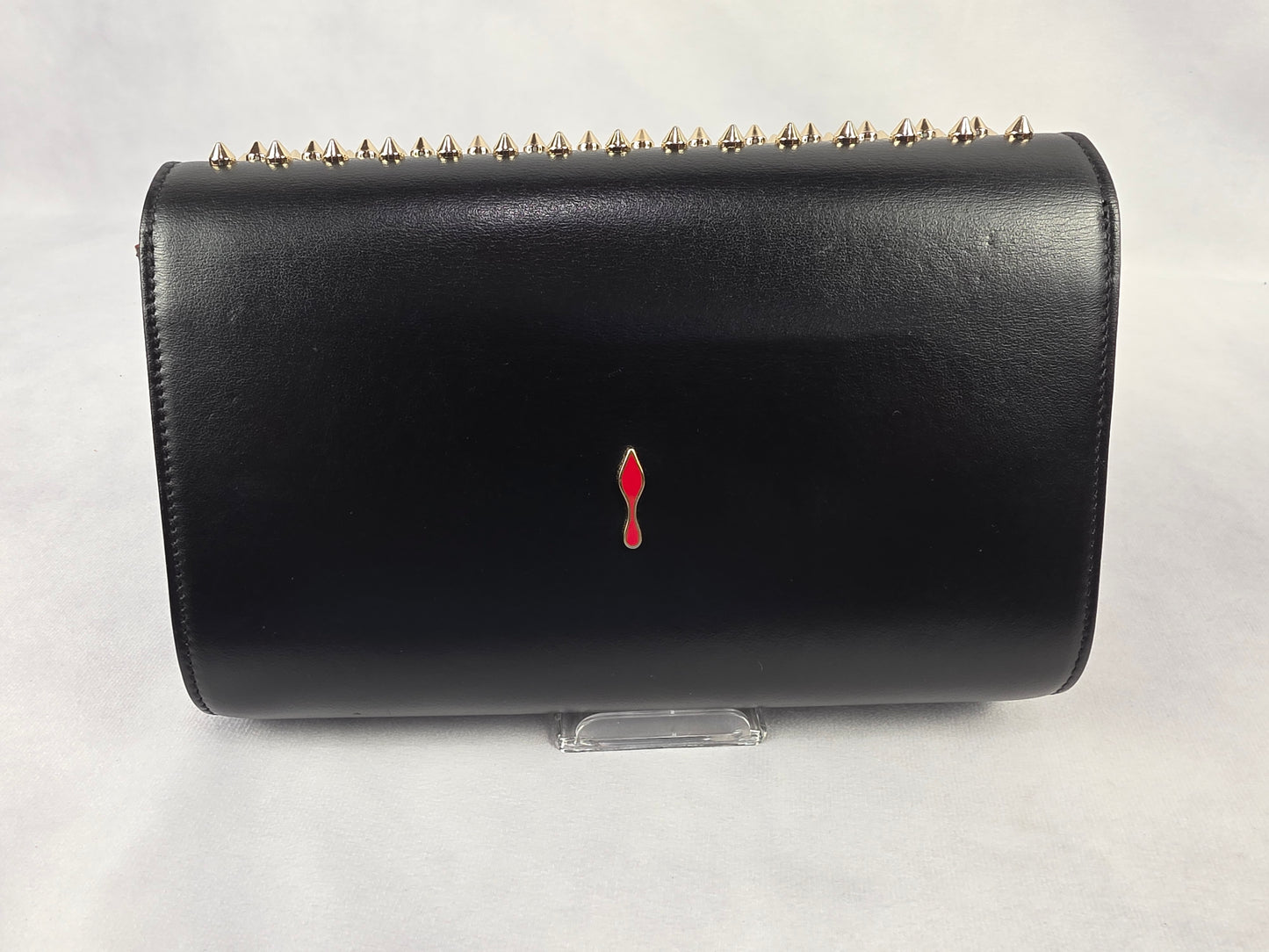 Christian Louboutin Paloma Spiked Leather Clutch Bag