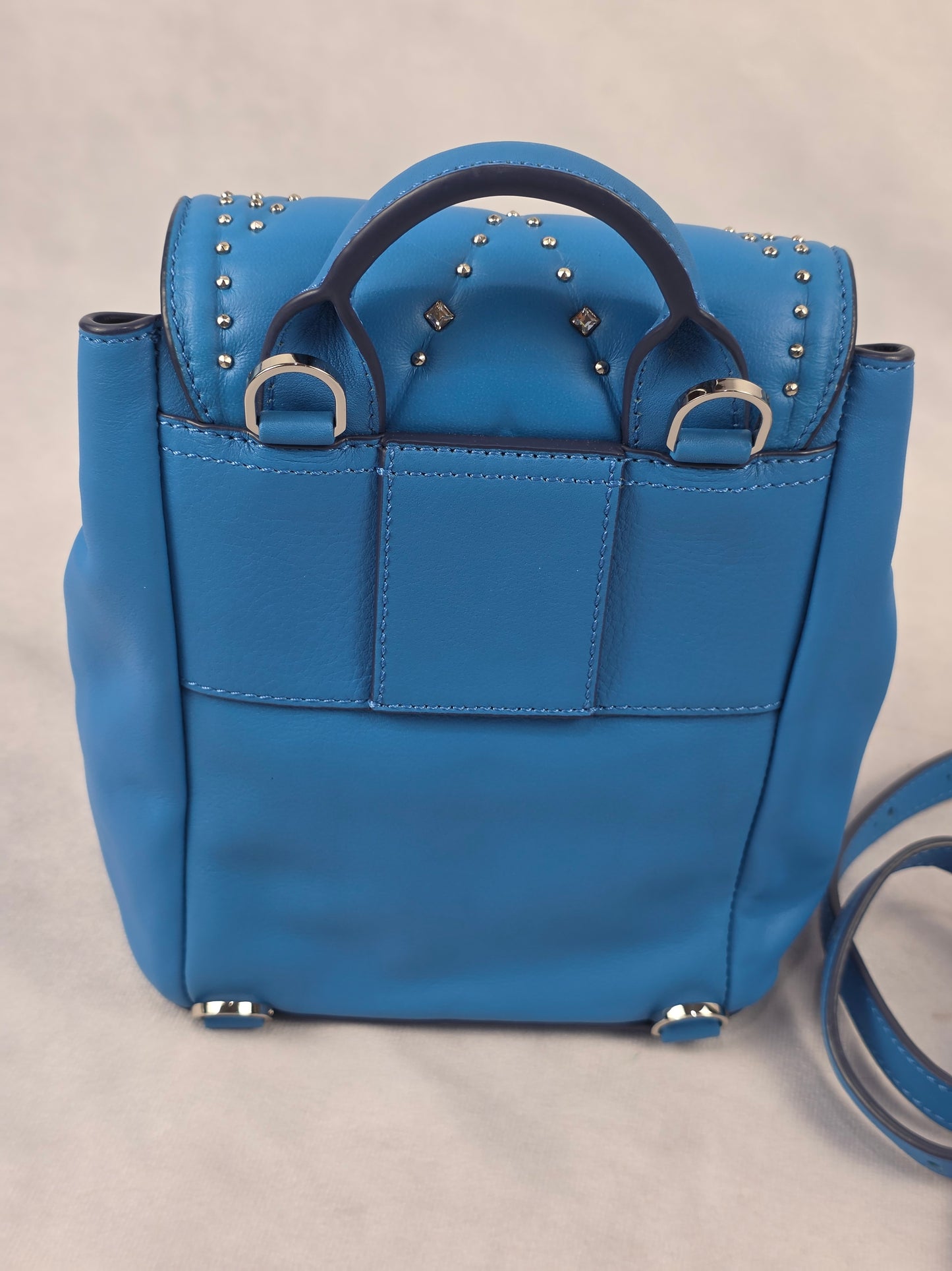 MCM Diamond Disco Leather Studded Mini Backpack