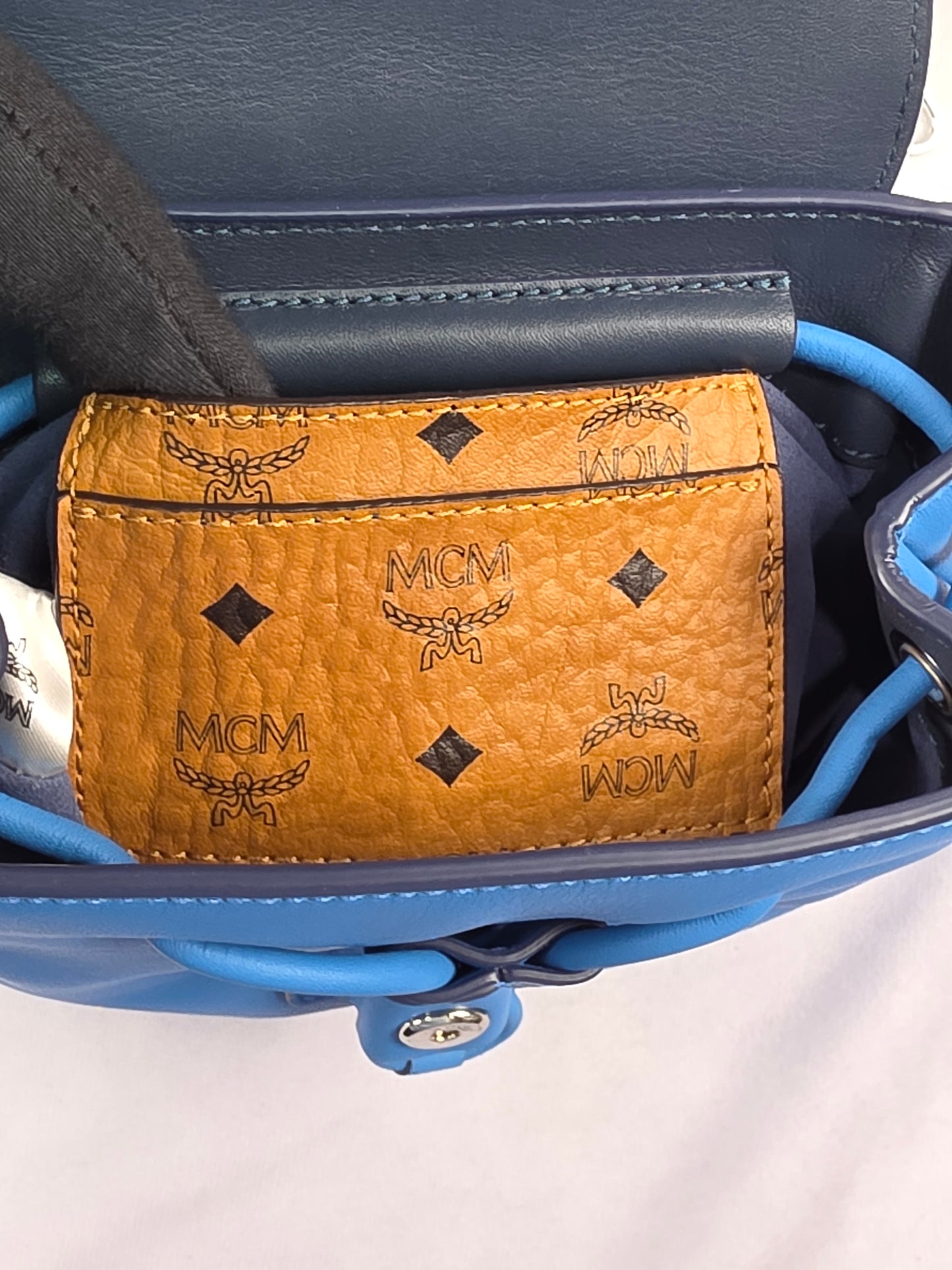 MCM Diamond Disco Leather Studded Mini Backpack