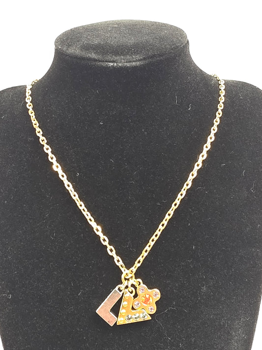 Louis Vuitton Crystal "Love Letters" Charm Pendant Necklace