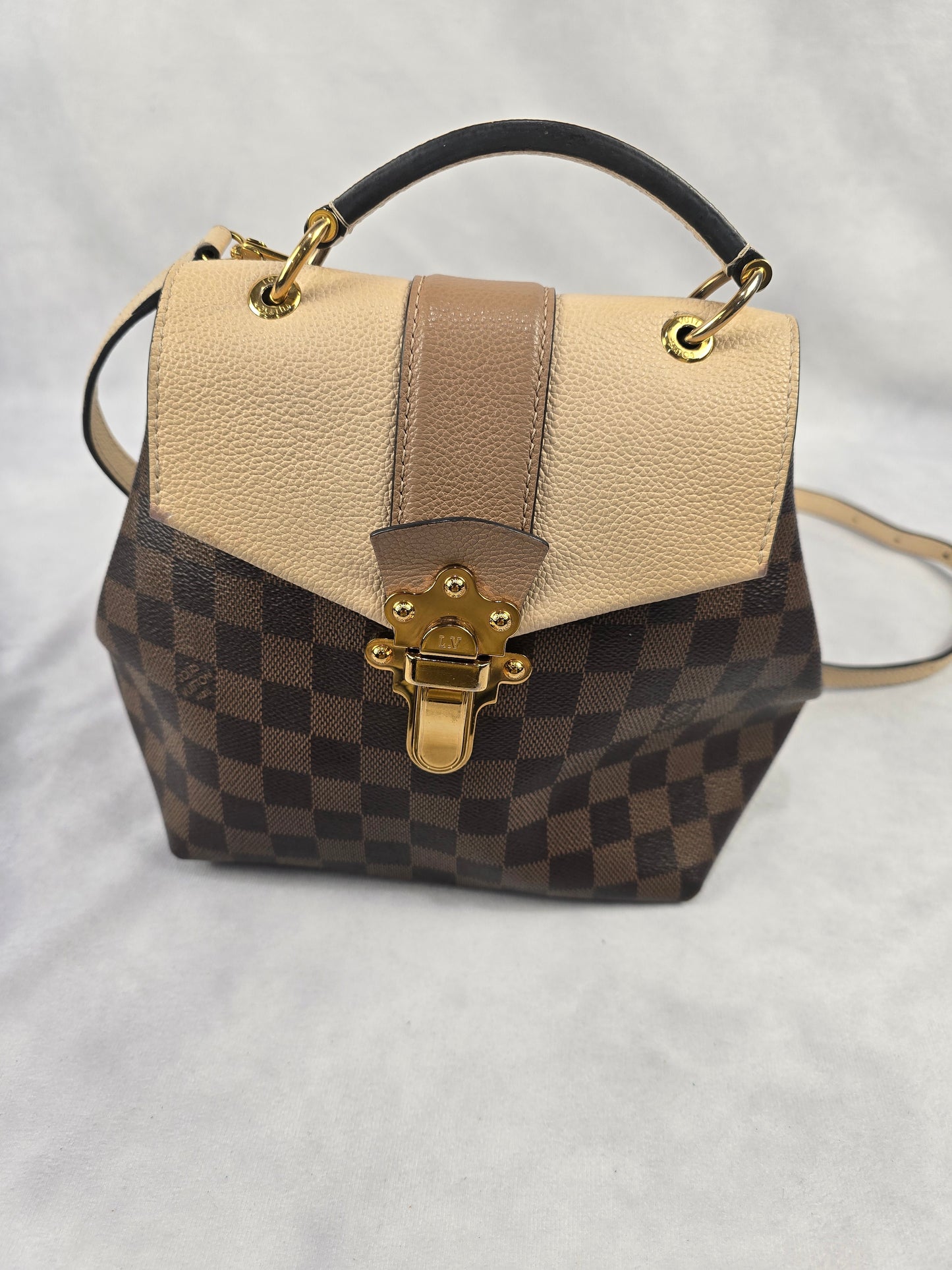Louis Vuitton Damier Ebene Clapton Backpack Creme