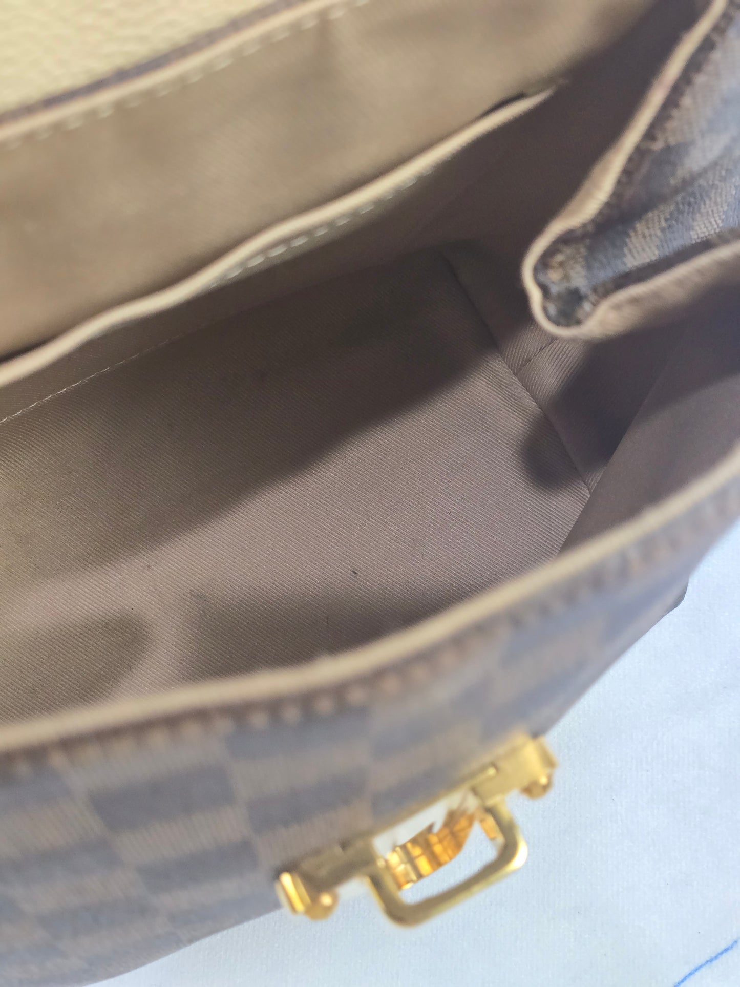 Louis Vuitton Damier Ebene Clapton Backpack Creme