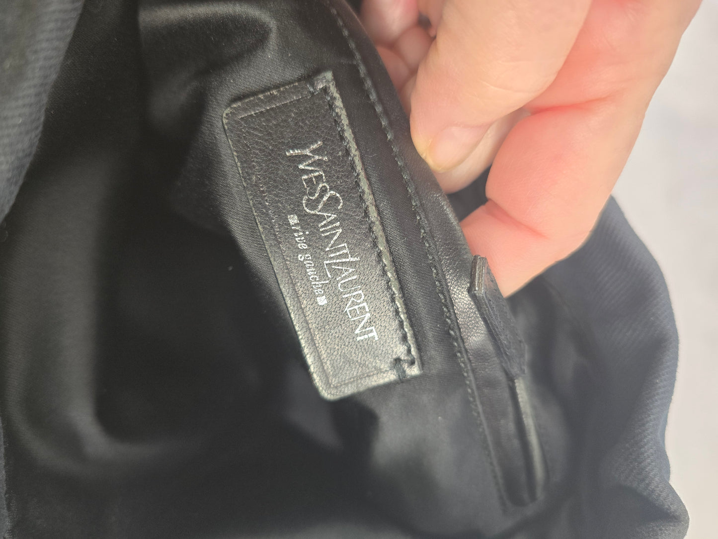 YSL Vintage Kahala Black Canvas and Leather Tote