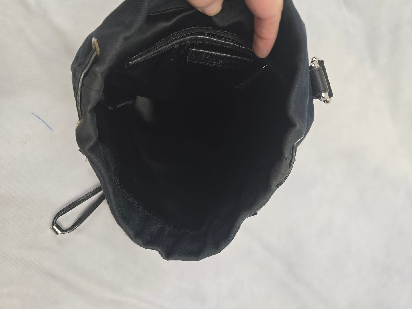 YSL Vintage Kahala Black Canvas and Leather Tote