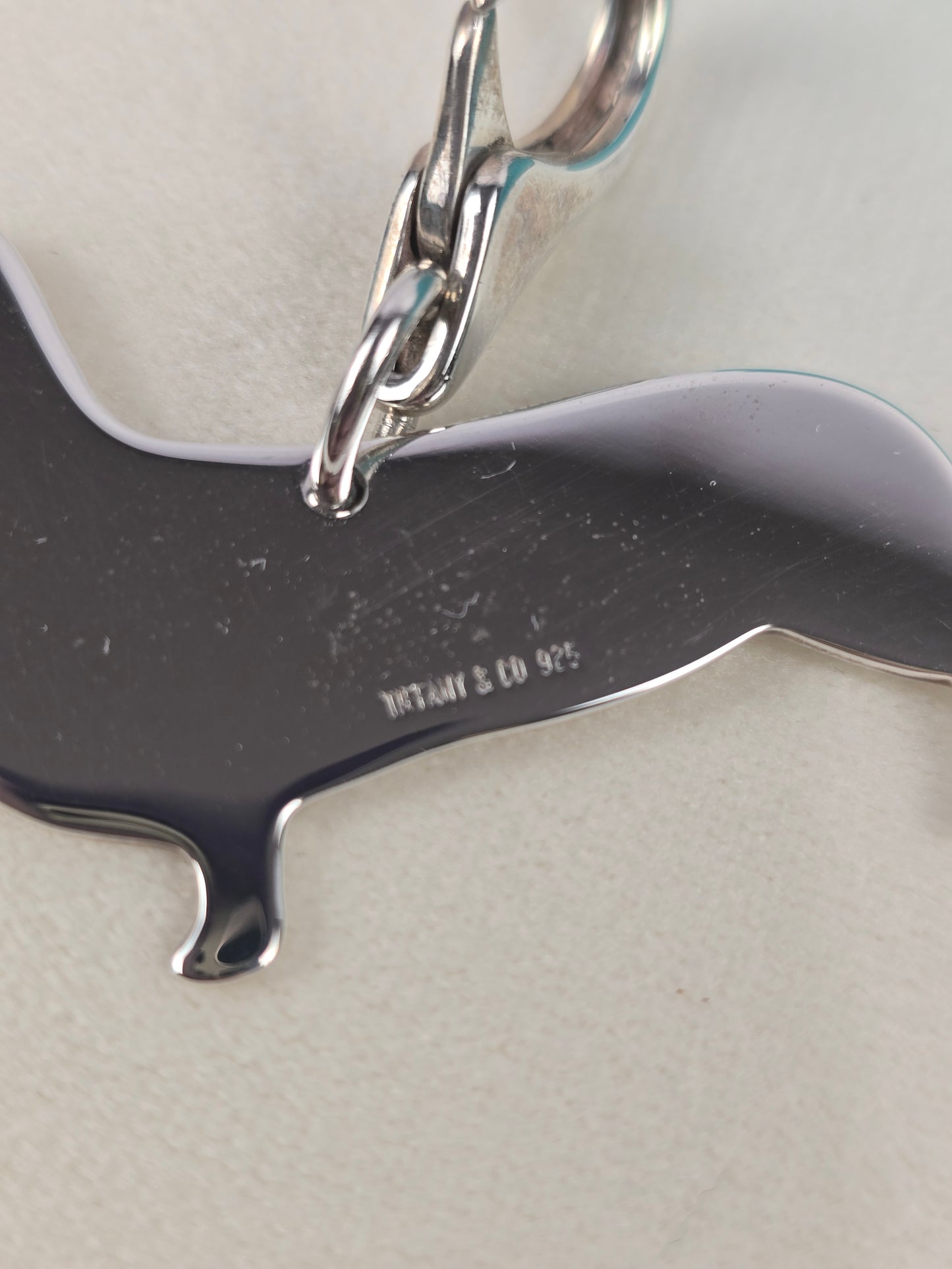 Tiffany & Co 925 Silver Dachshund with box and dusty