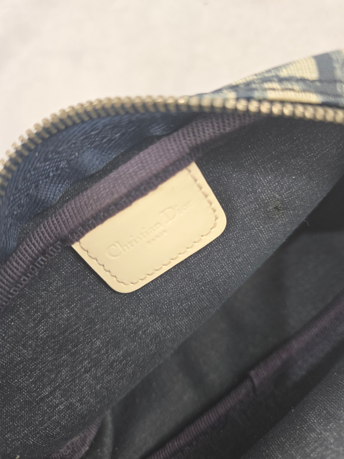 Christian Dior Trotter Blue Pouch/Cosmetic Bag