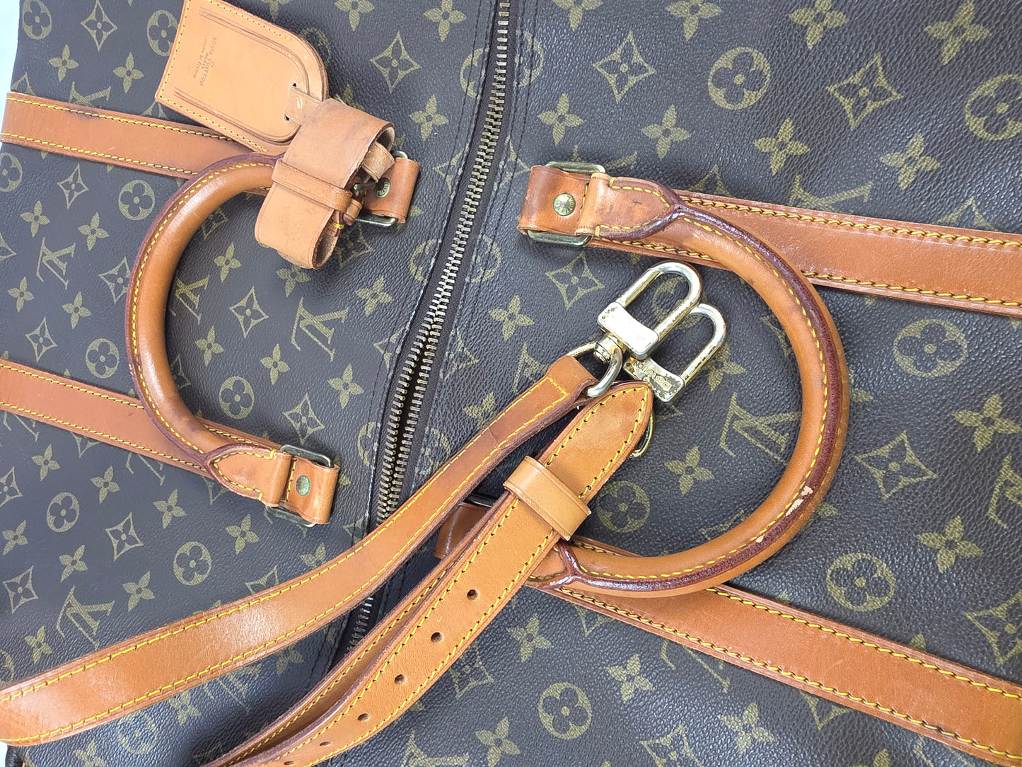 LOUIS VUITTON VINTAGE MONOGRAM KEEPALL 55 BANDOULIERE, MI872