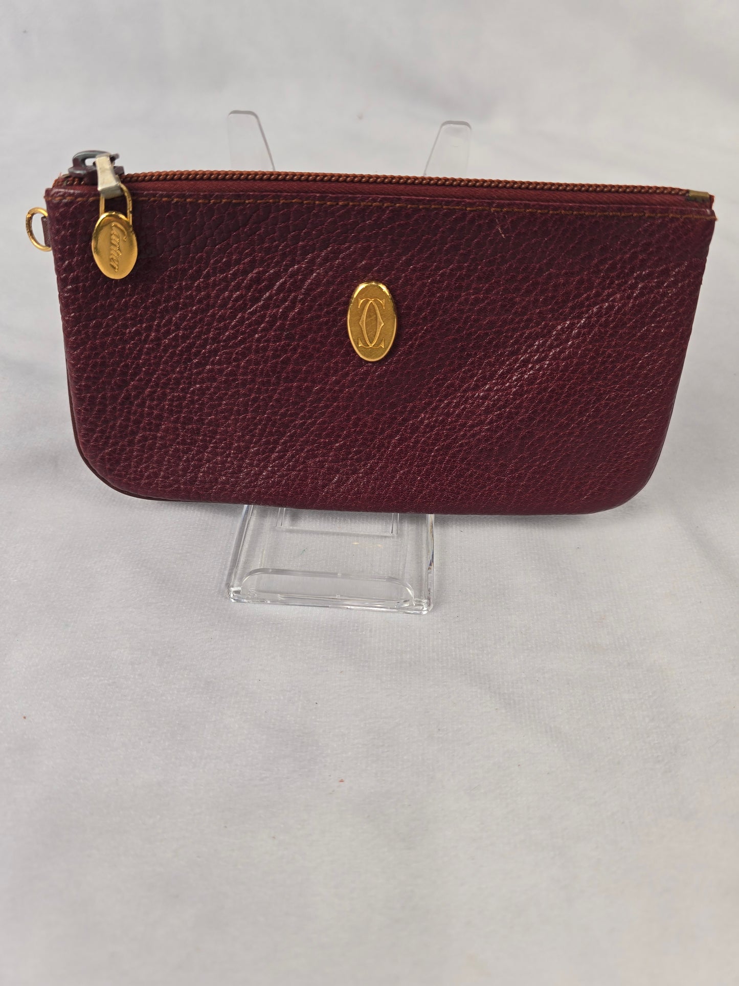 Cartier Vintage Must CC Pouch in Burgundy