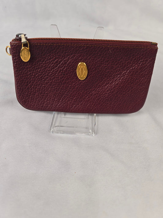 Cartier Vintage Must CC Pouch in Burgundy