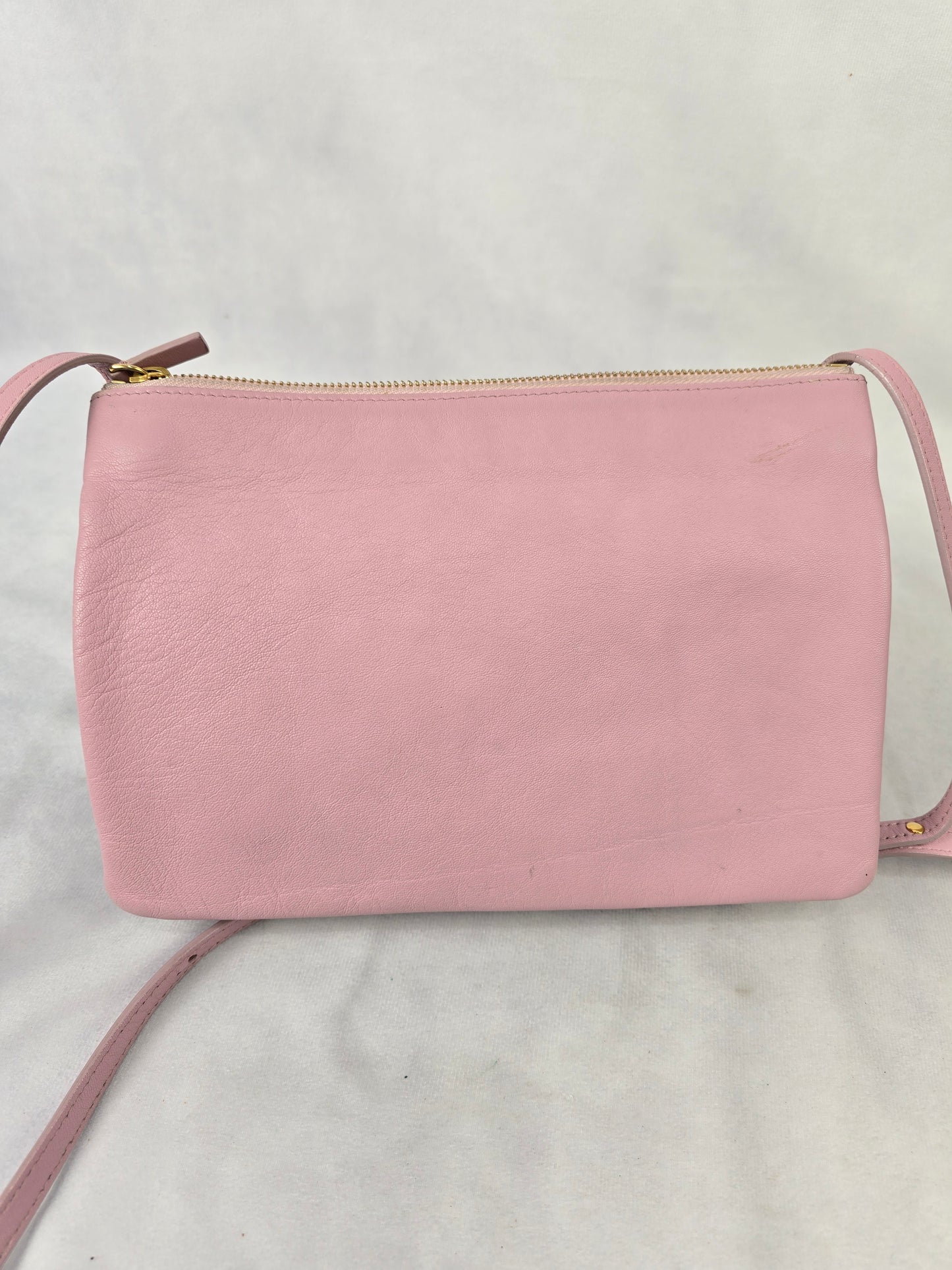 Celine Trio Lambskin Crossbody Bag in Pink