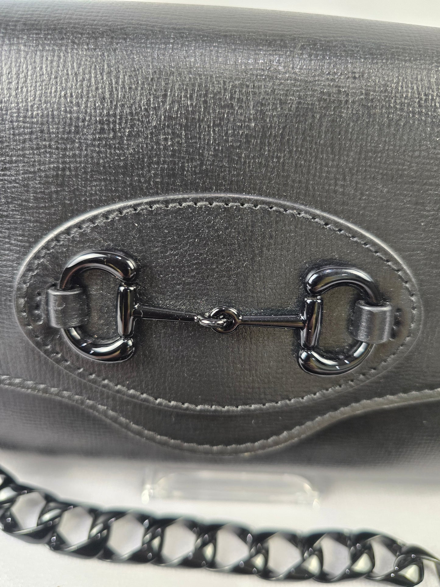 Gucci Calfskin Mini Horsebit 1955 Shoulder Bag in Black
