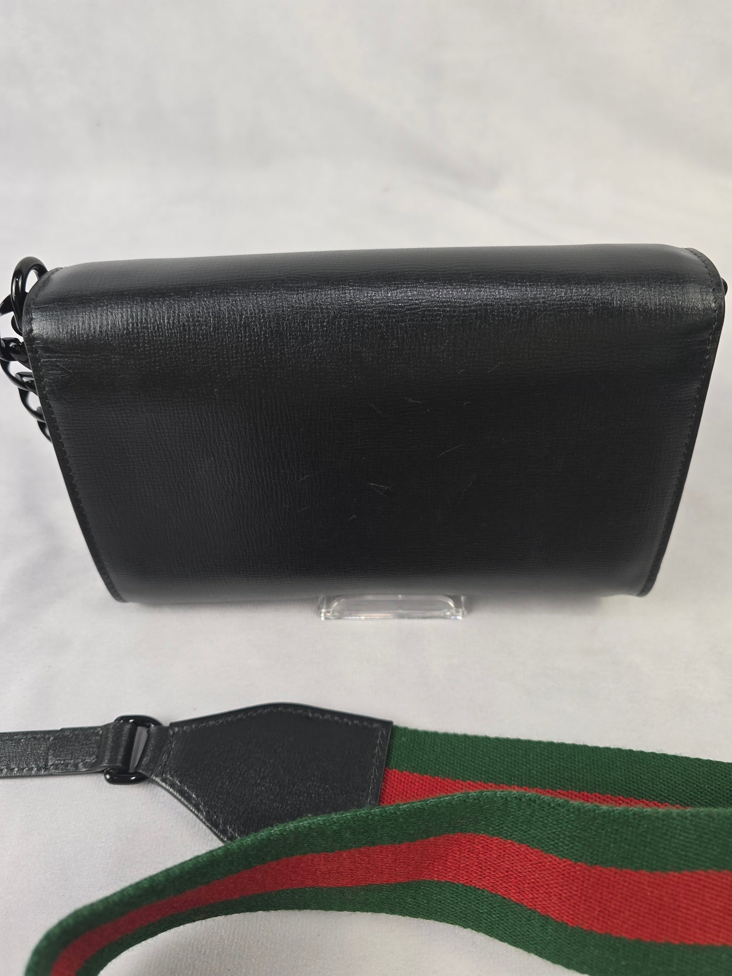 Gucci Calfskin Mini Horsebit 1955 Shoulder Bag in Black