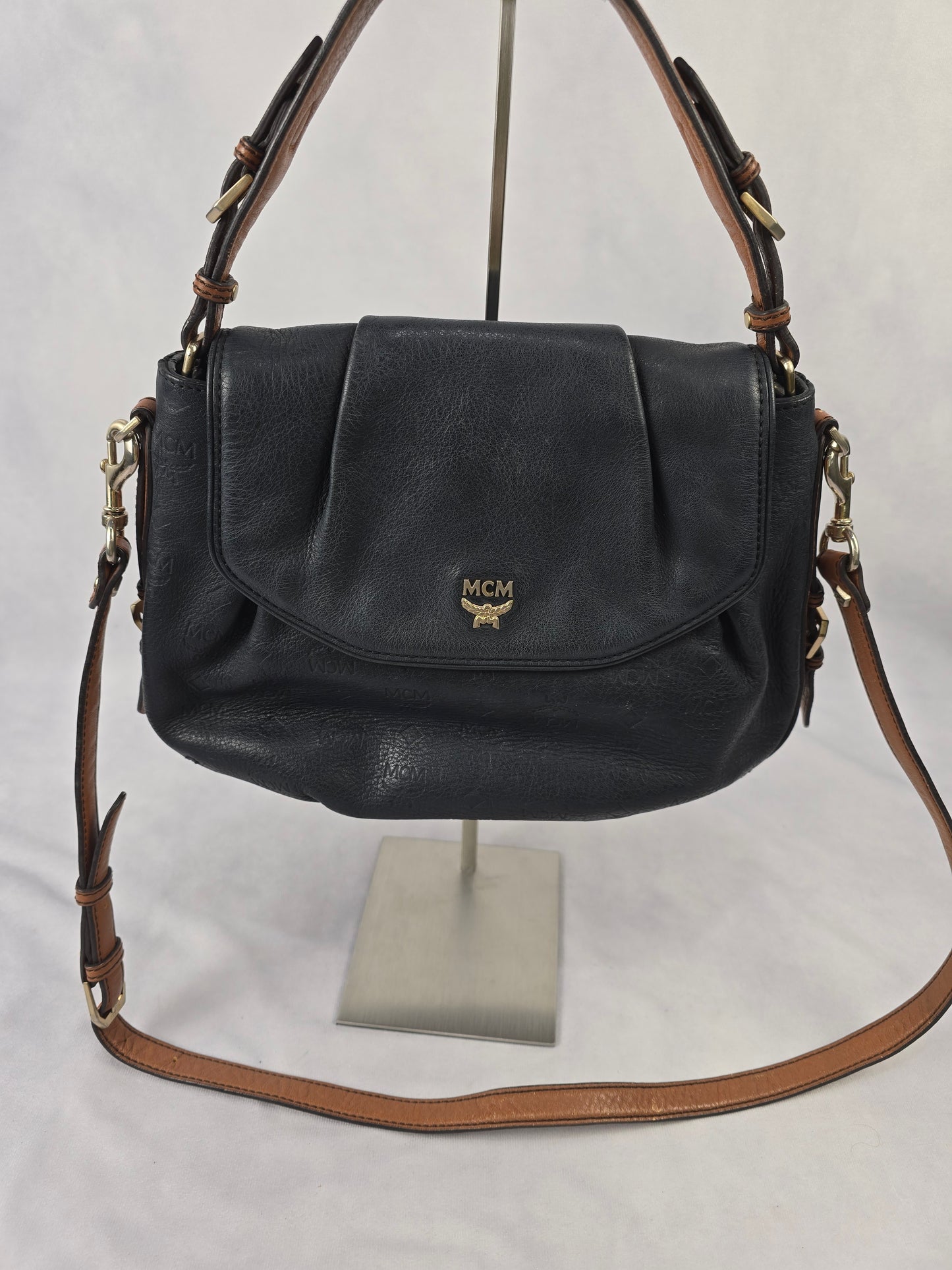 MCM Half Moon Messenger Bag
