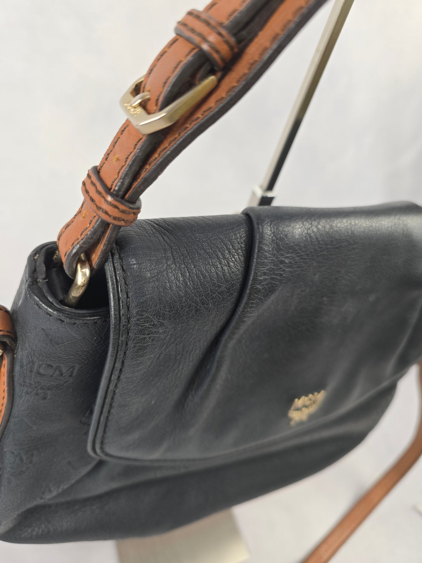 MCM Half Moon Messenger Bag