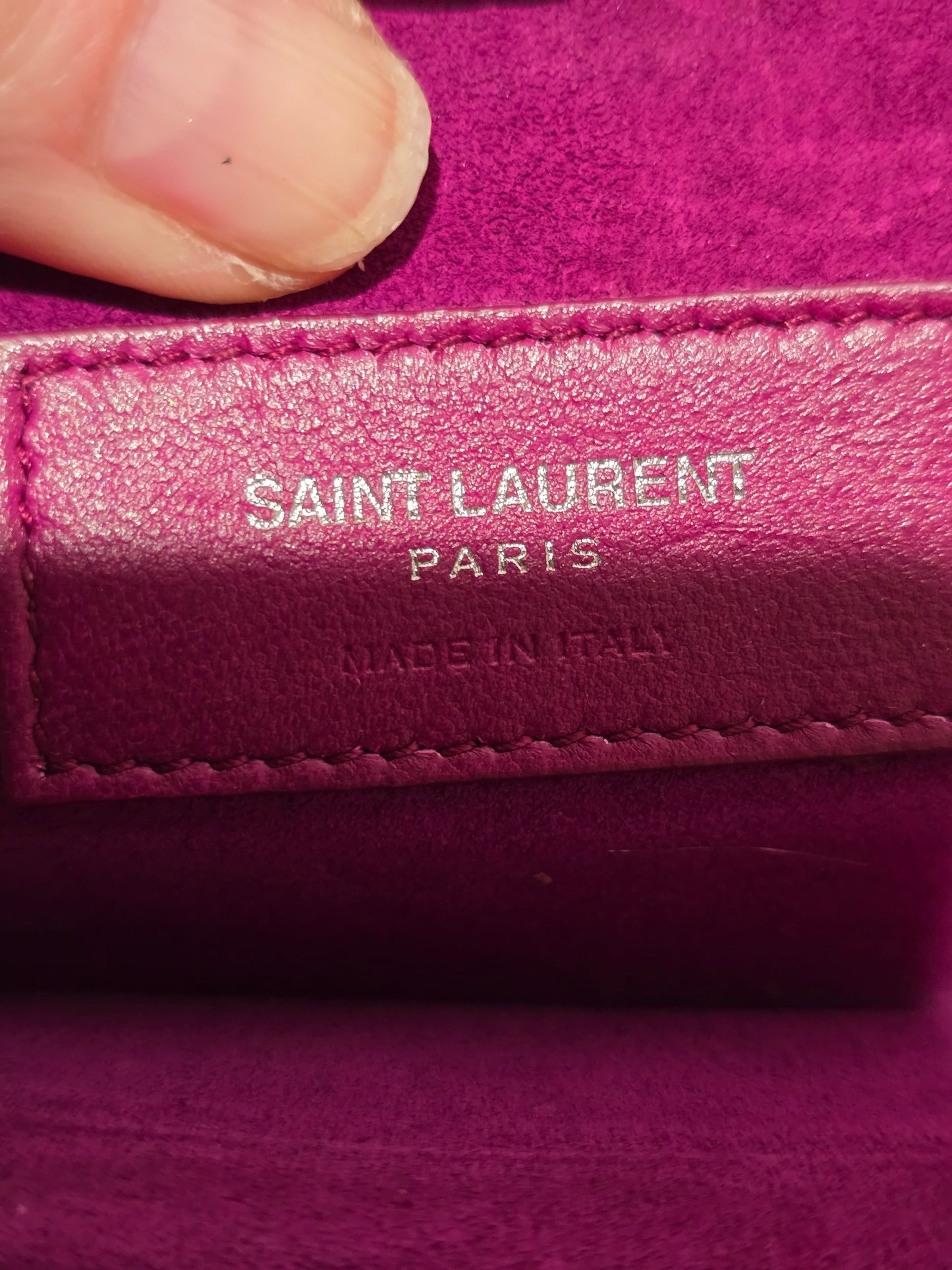 Saint Laurent Mica Small Leather Hatbox Two-Way in Black