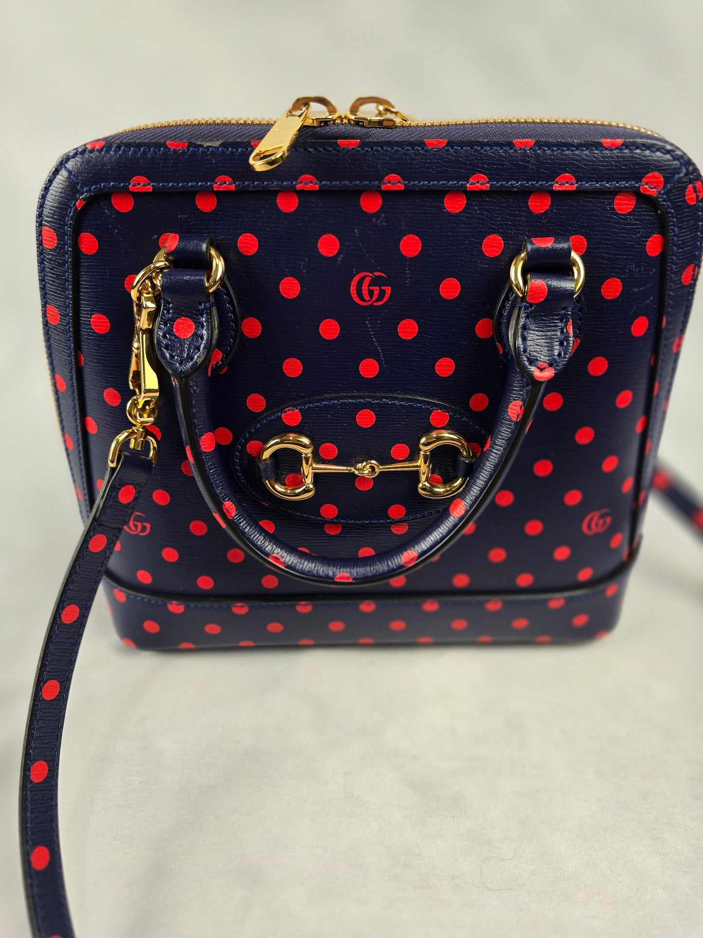 Gucci Horsebit 1955 Top Handle Bag w/Shoulder Strap