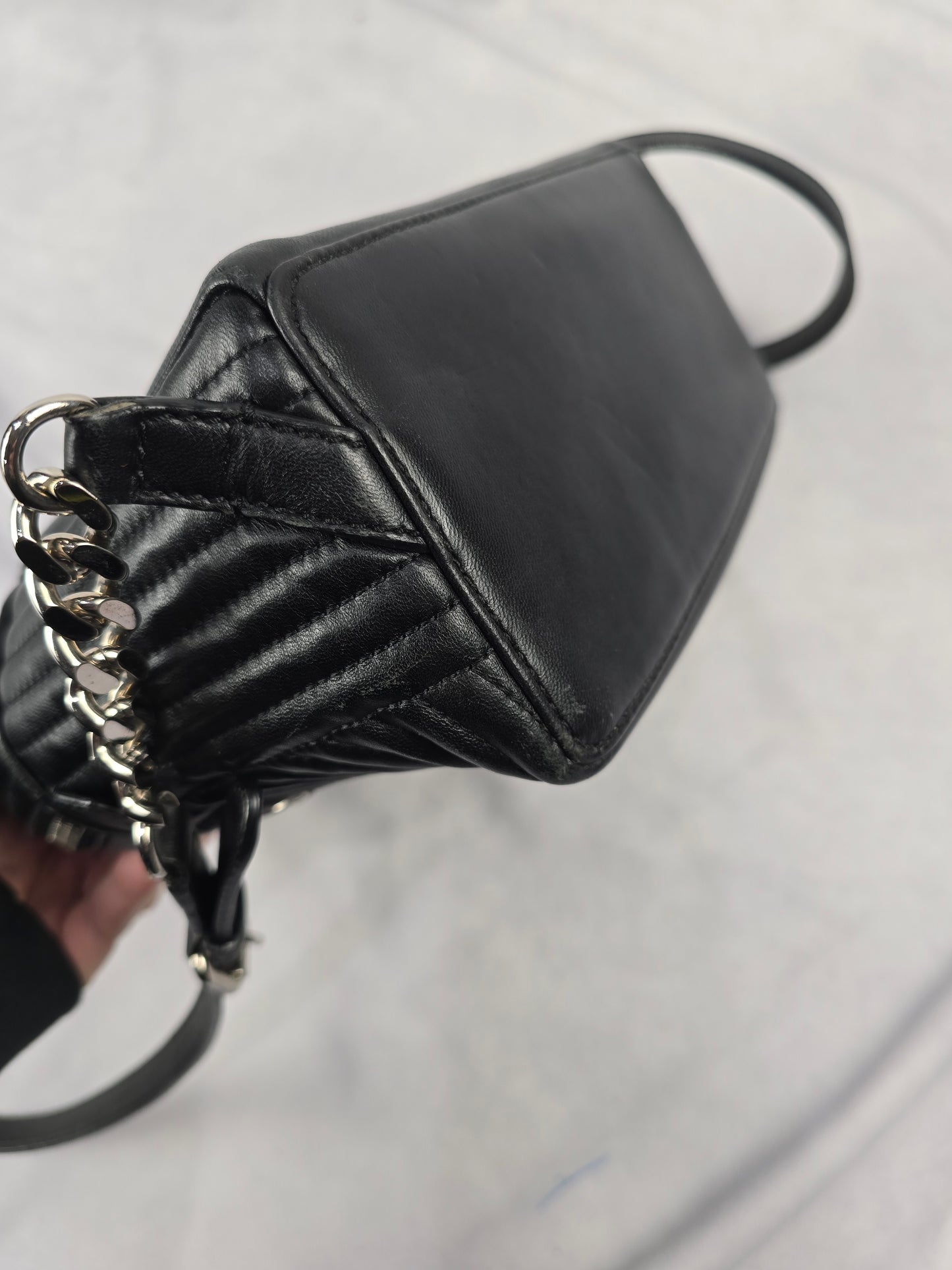Fendi Leather By The Way in Black Quilted Chevon