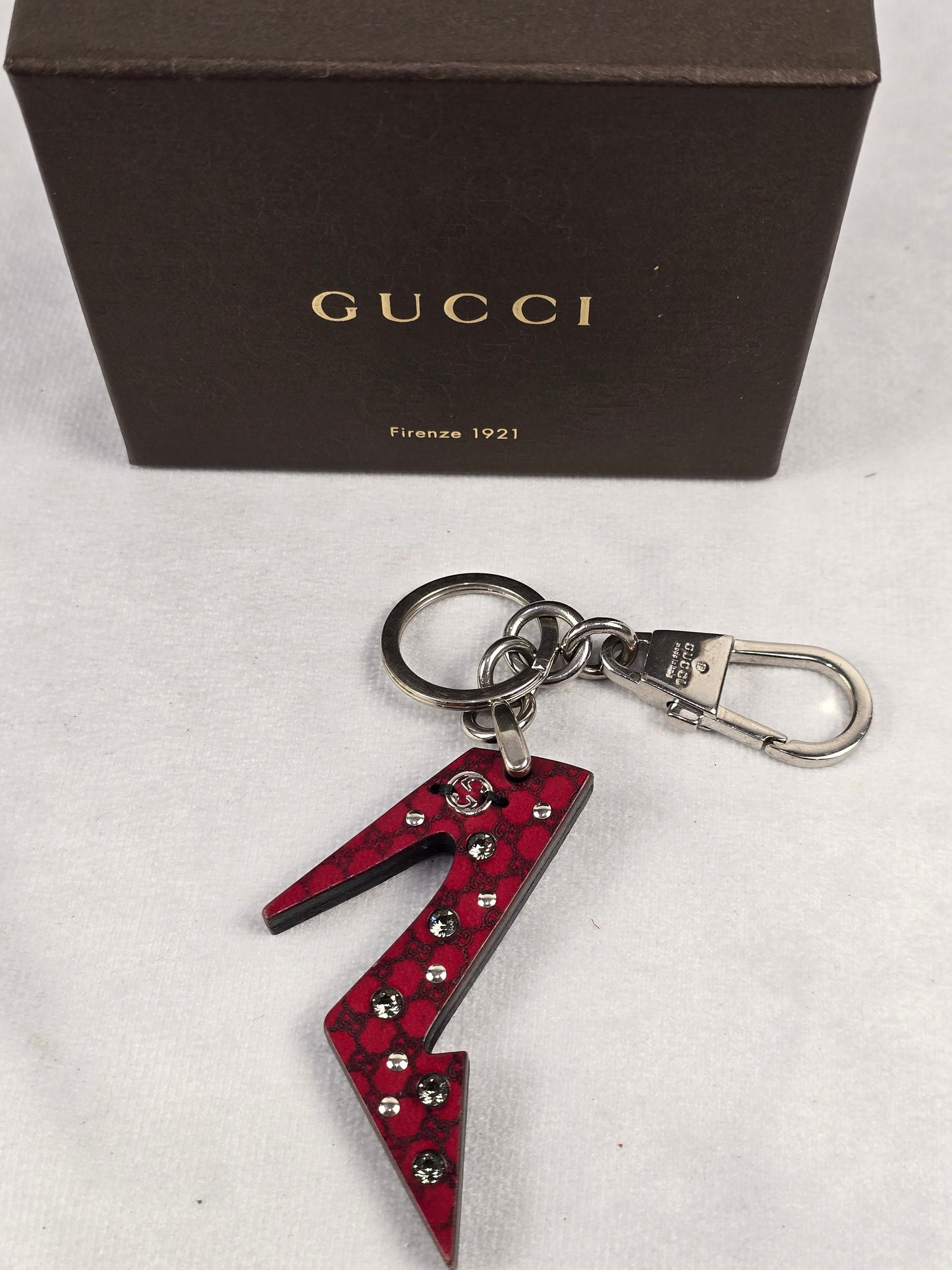 Gucci Red Heel Bag Charm/Key Ring