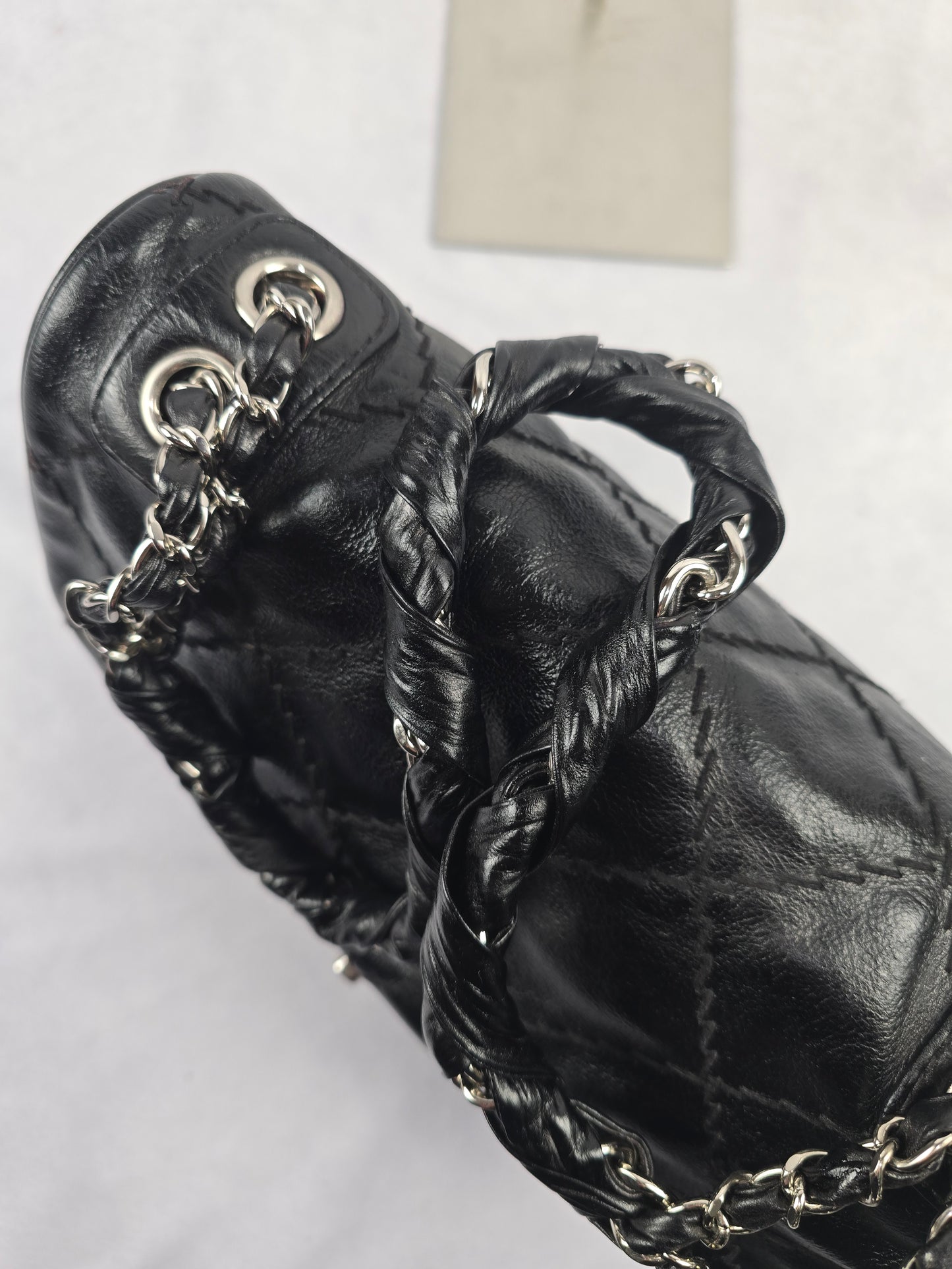 Chanel Quilted Black Leather Ultimate Stitch Flap Bag
