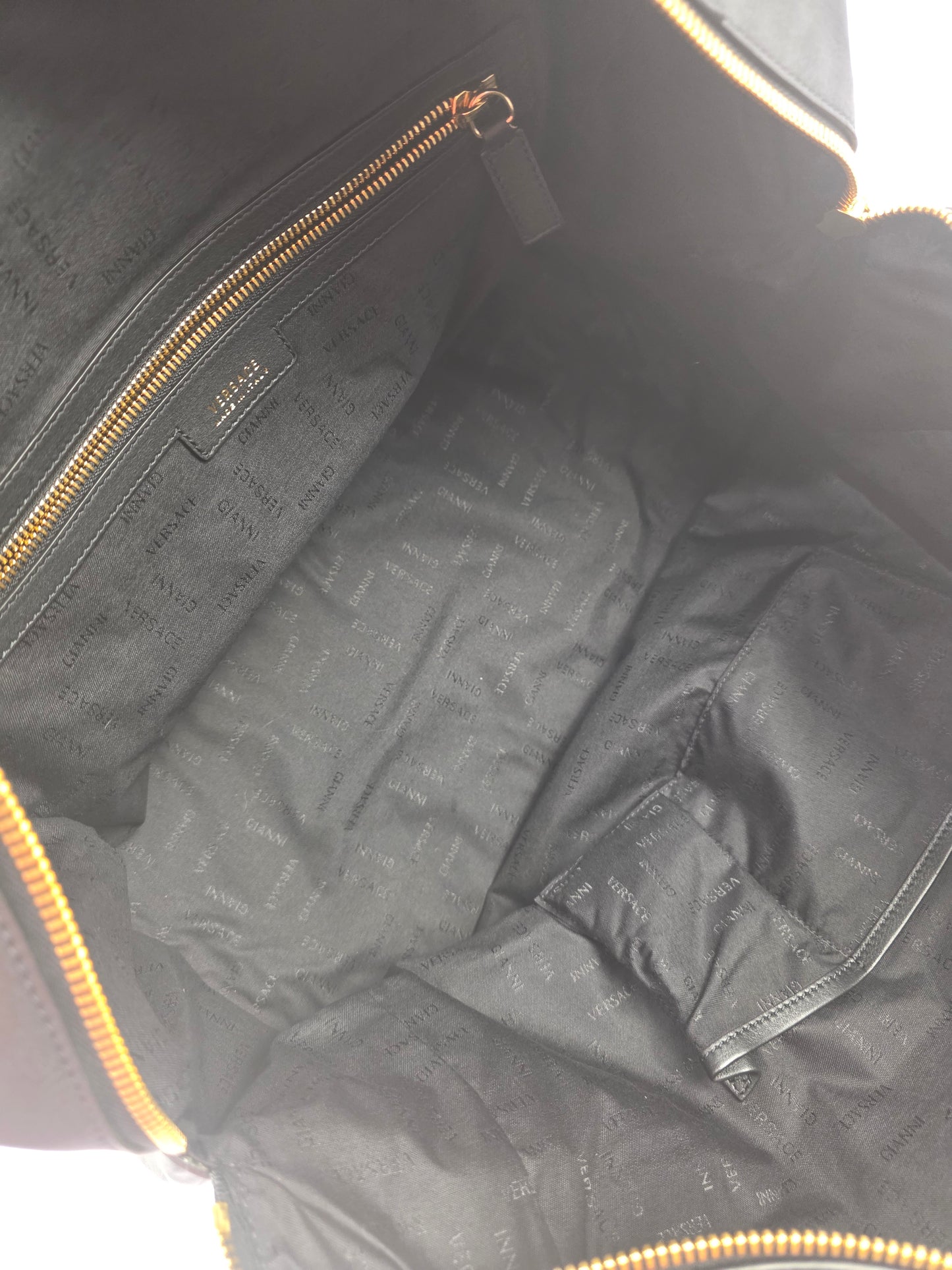 Versace Medusa Large Black Leather Tote Bag