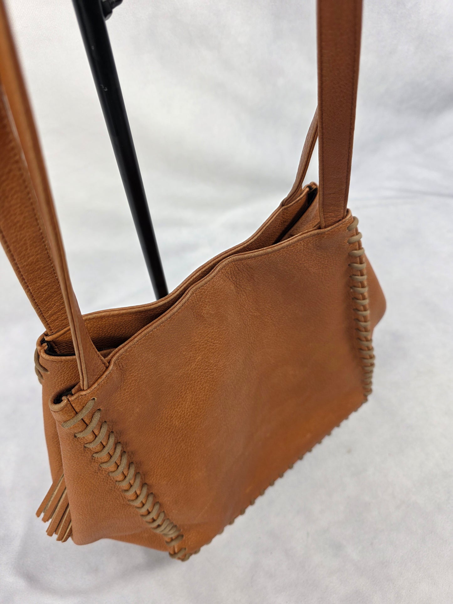 Yves Saint Laurent Vintage Tan Leather Tote Crossbody Bag
