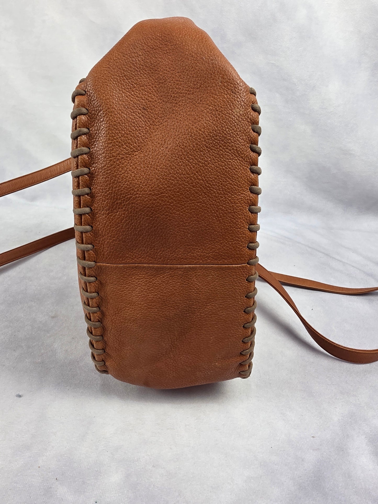 Yves Saint Laurent Vintage Tan Leather Tote Crossbody Bag