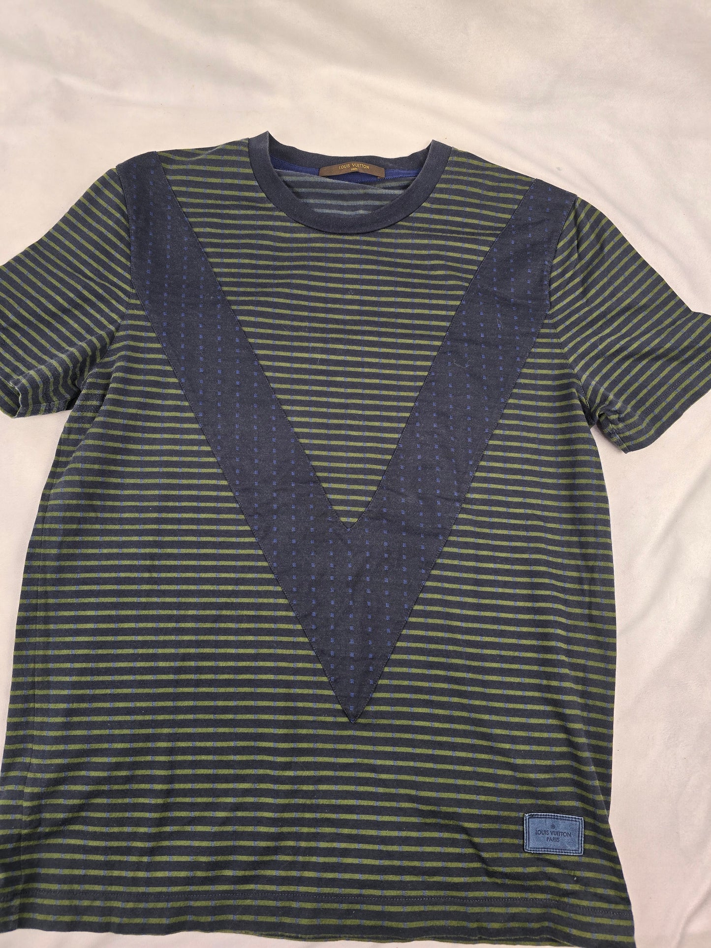 Louis Vuitton "Gaston V" Striped T Shirt Size M