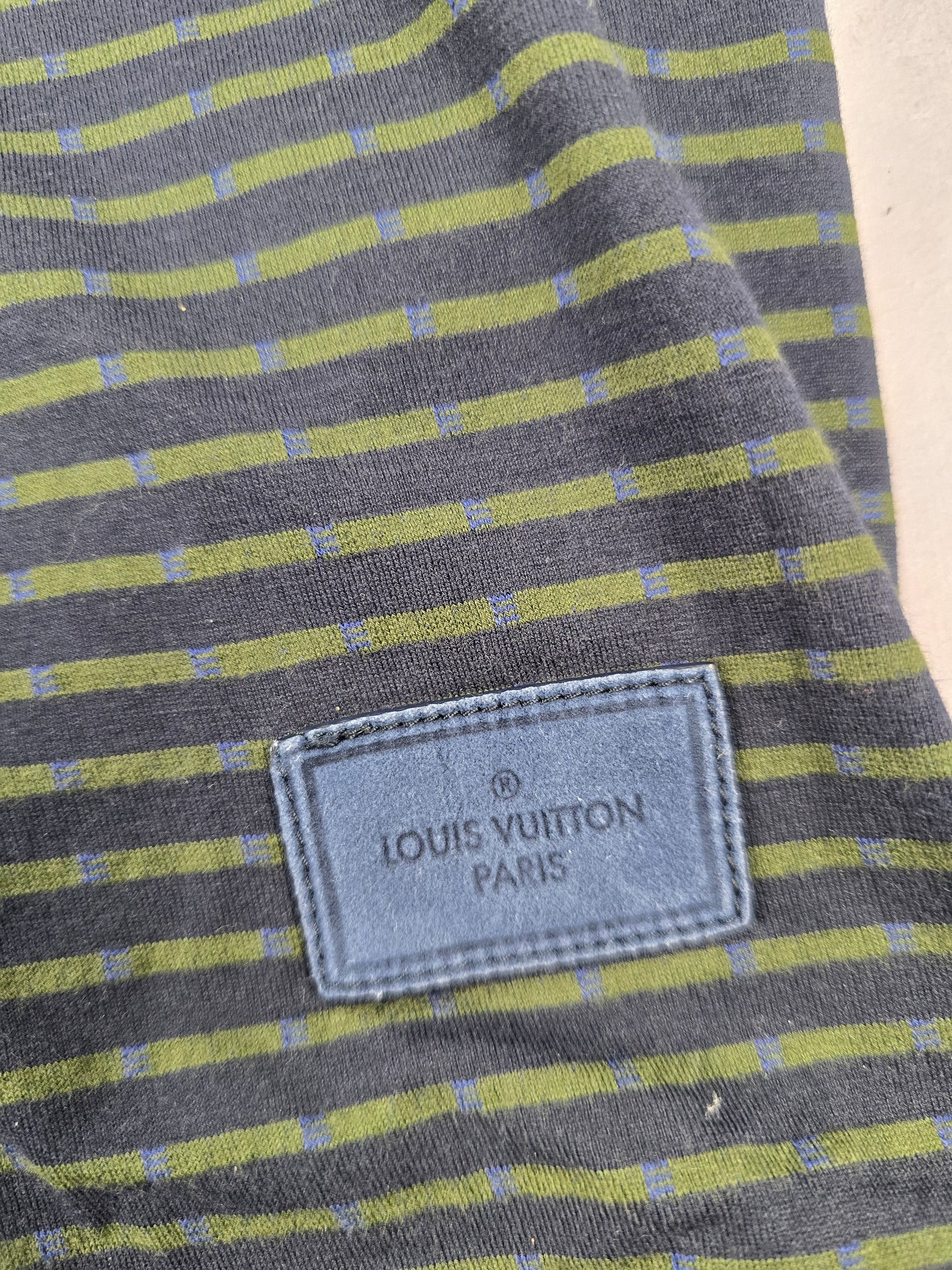 Louis Vuitton "Gaston V" Striped T Shirt Size M