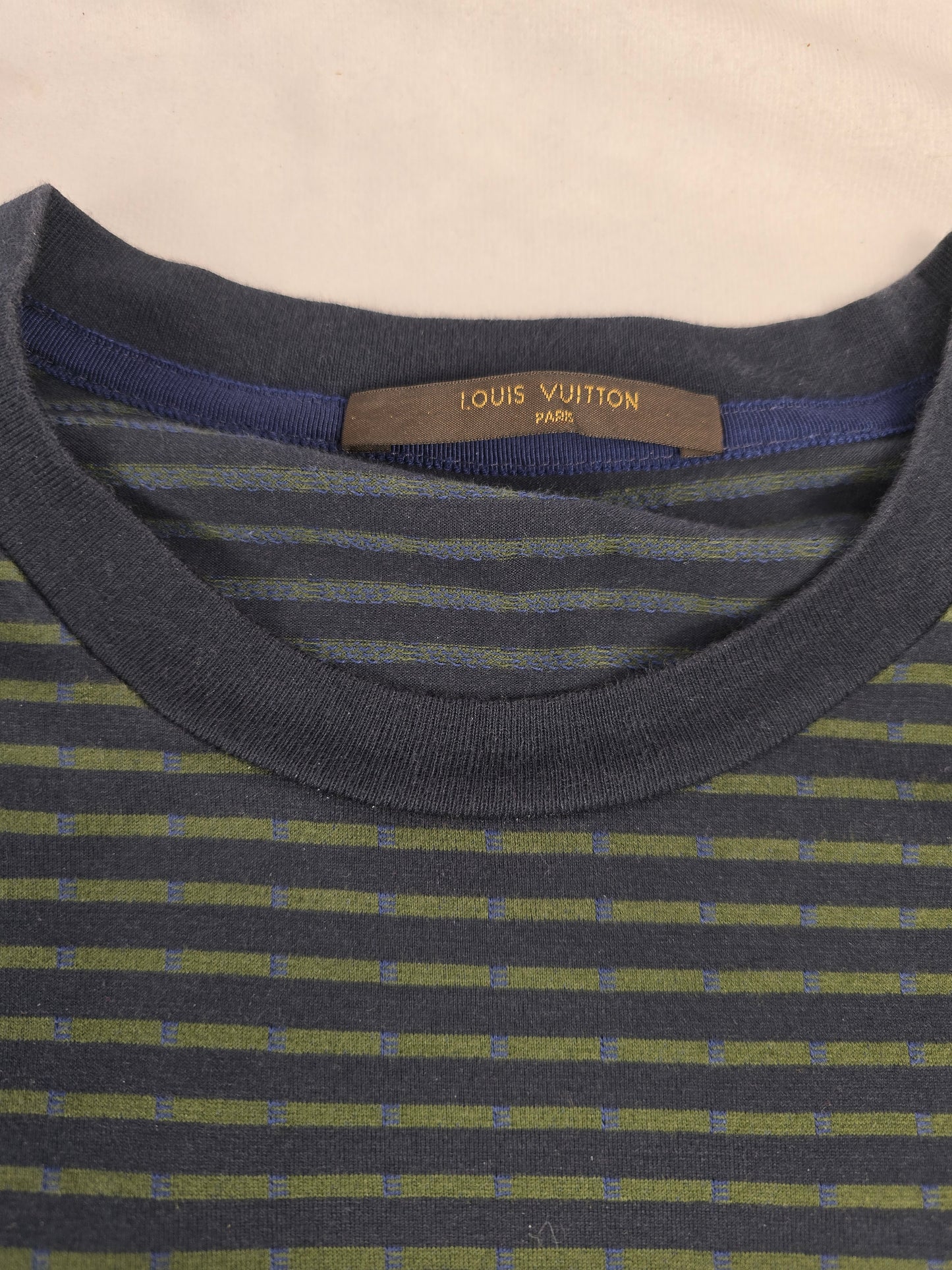 Louis Vuitton "Gaston V" Striped T Shirt Size M