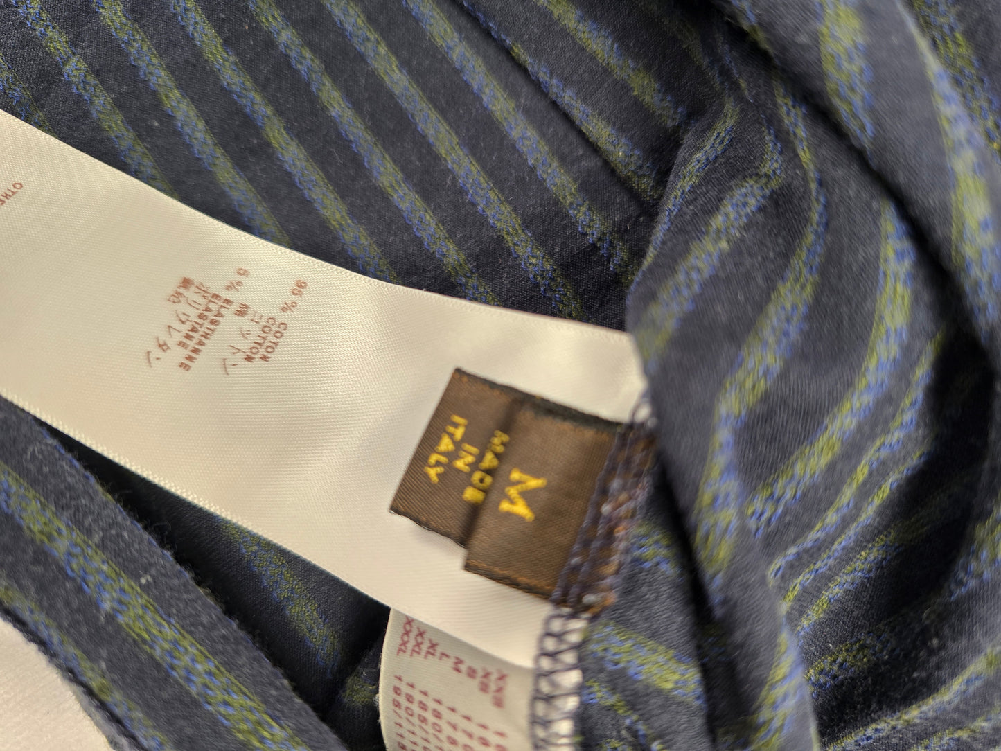 Louis Vuitton "Gaston V" Striped T Shirt Size M