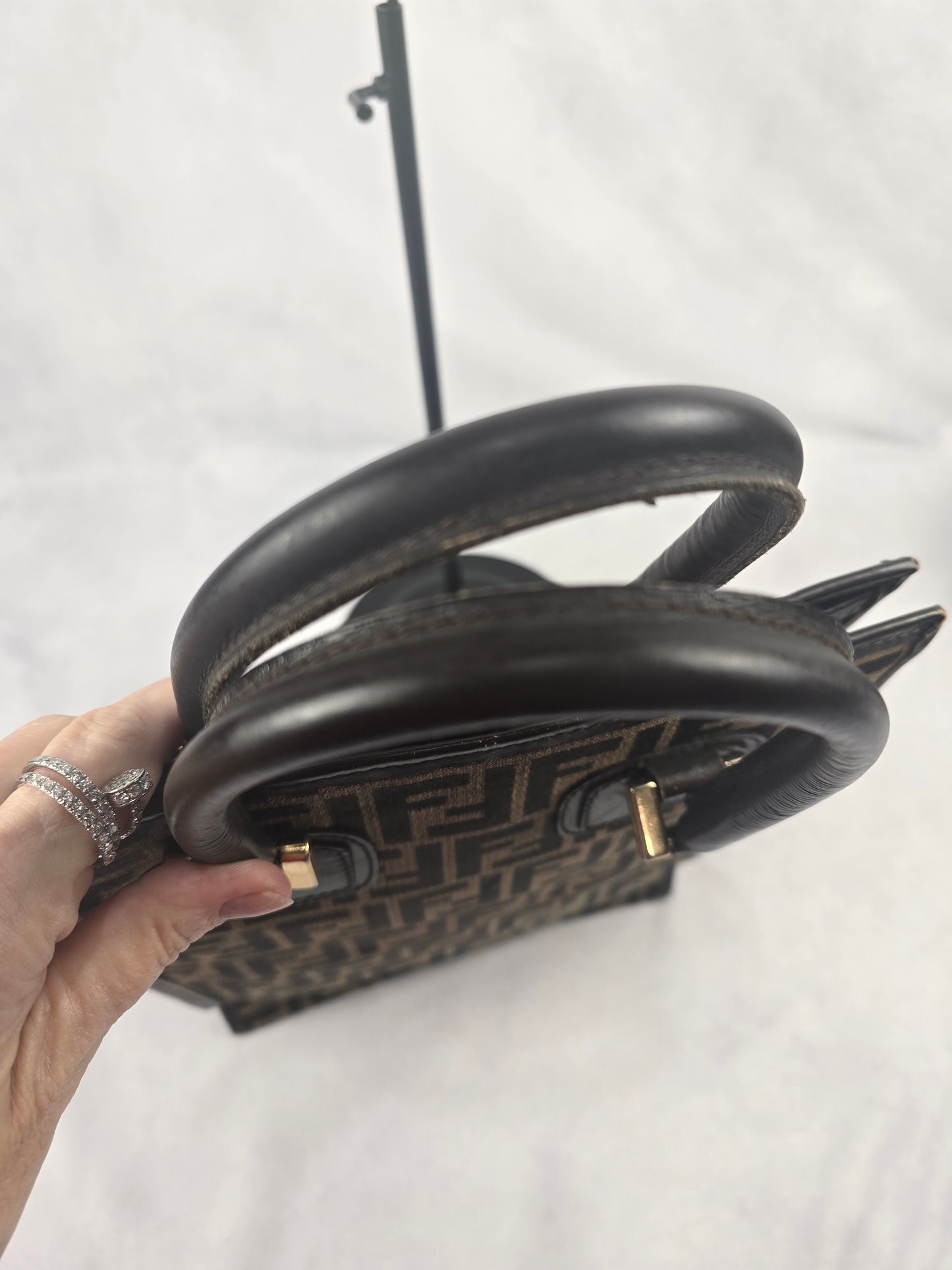 Fendi Tobacco Zucca Canvas Tall Tote