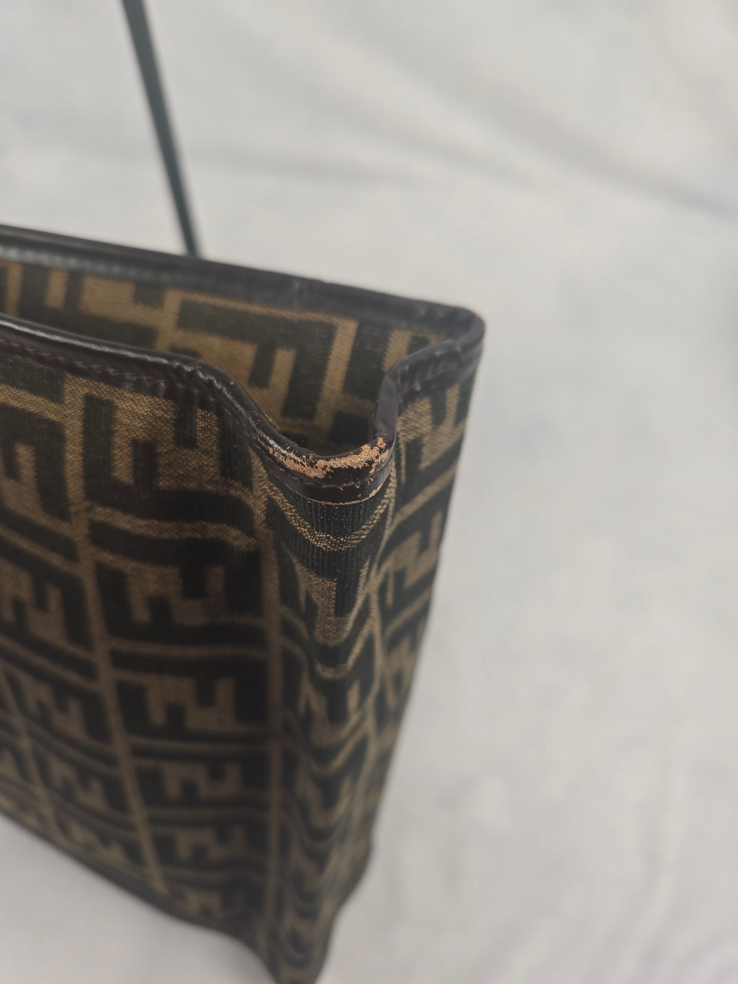 Fendi Tobacco Zucca Canvas Tall Tote