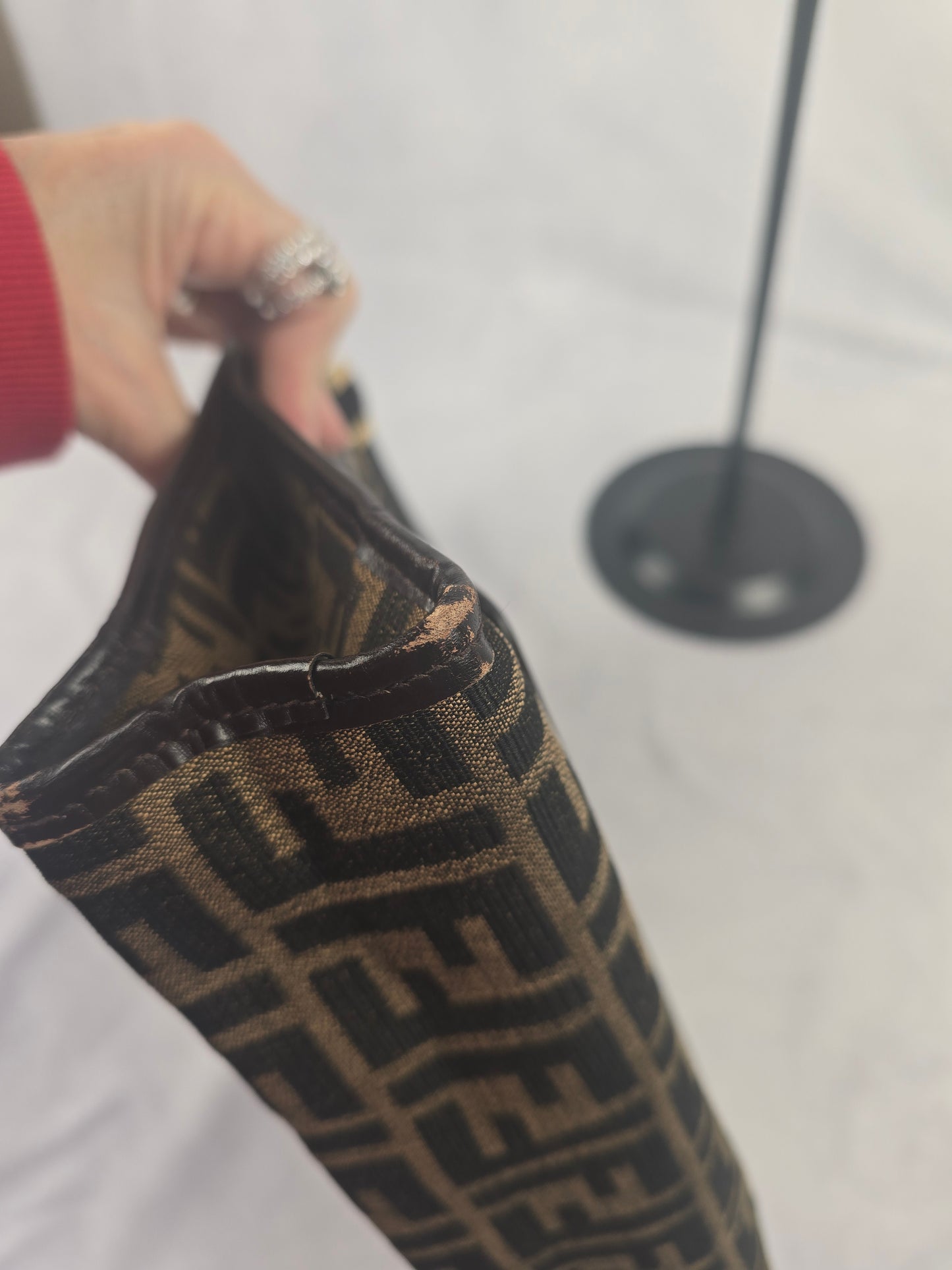 Fendi Tobacco Zucca Canvas Tall Tote