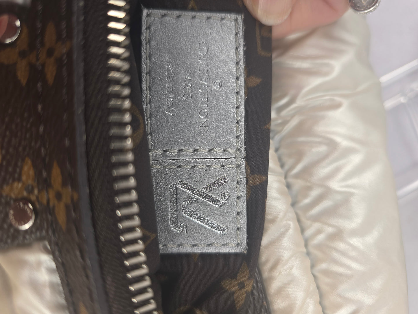 Louis Vuitton Maxi Pillow Bumbag Silver Nylon