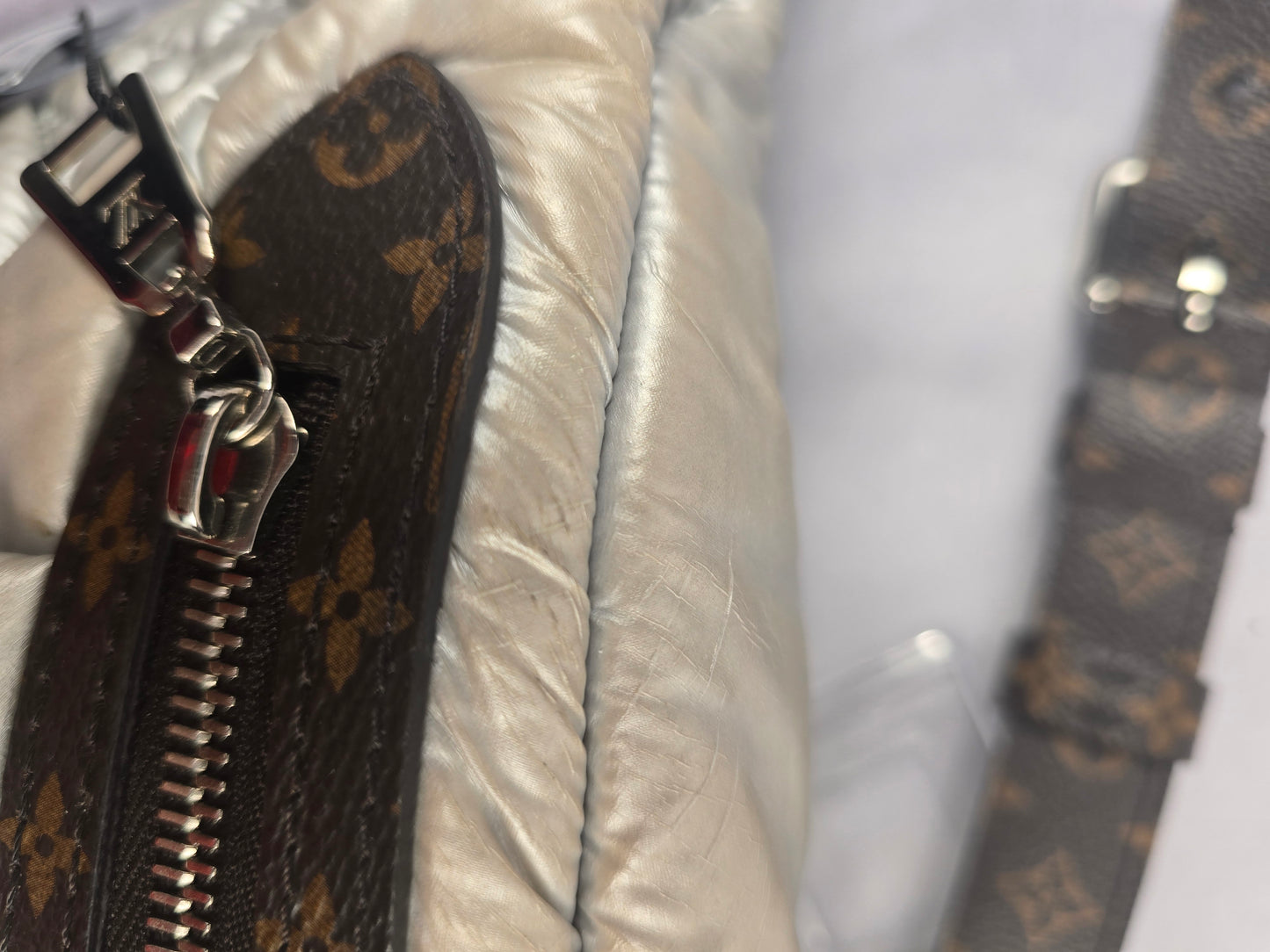 Louis Vuitton Maxi Pillow Bumbag Silver Nylon