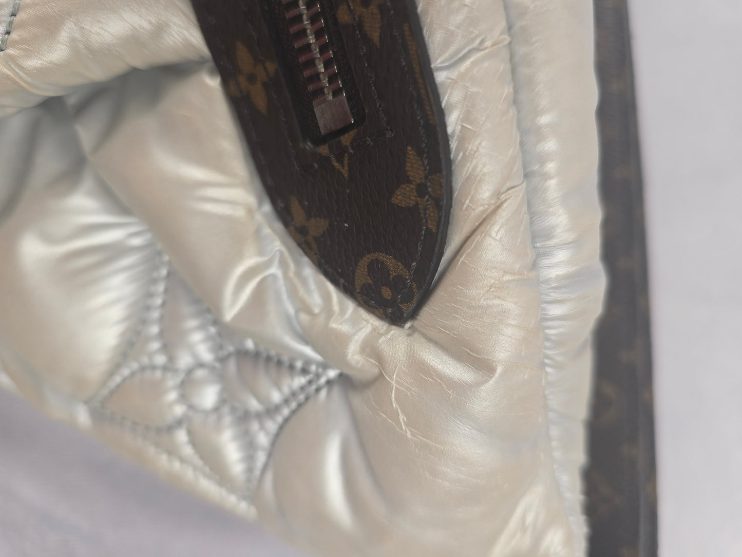 Louis Vuitton Maxi Pillow Bumbag Silver Nylon