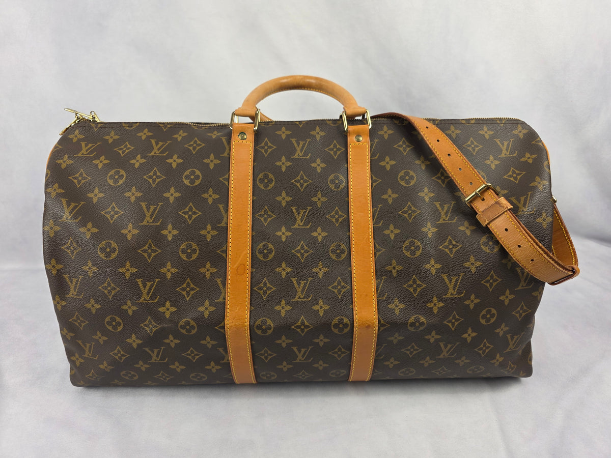 LOUIS VUITTON VINTAGE MONOGRAM KEEPALL 55 BANDOULIERE, TH0916